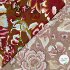 Crêpe de viscose feuilles marron