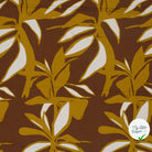 Crêpe de viscose fleurs marron