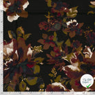 Crêpe de viscose fleurs noir