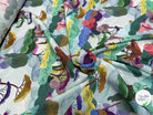 CREPE DE VISCOSE IMPRIMÉ GRAPHIQUE MULTICOLORE FANTASY JAPON - My Little Coupon