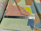 CRÊPE DE VISCOSE IMPRIMÉ GRAPHIQUE RAYURES JAUNE FANTASY PAPIER JAUNE - My Little Coupon