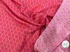 CRÊPE DE VISCOSE IMPRIMÉ SEMIS DE FLEURS ROSE - My Little Coupon