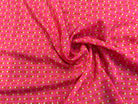 CRÊPE DE VISCOSE IMPRIMÉ SEMIS DE FLEURS ROSE - My Little Coupon
