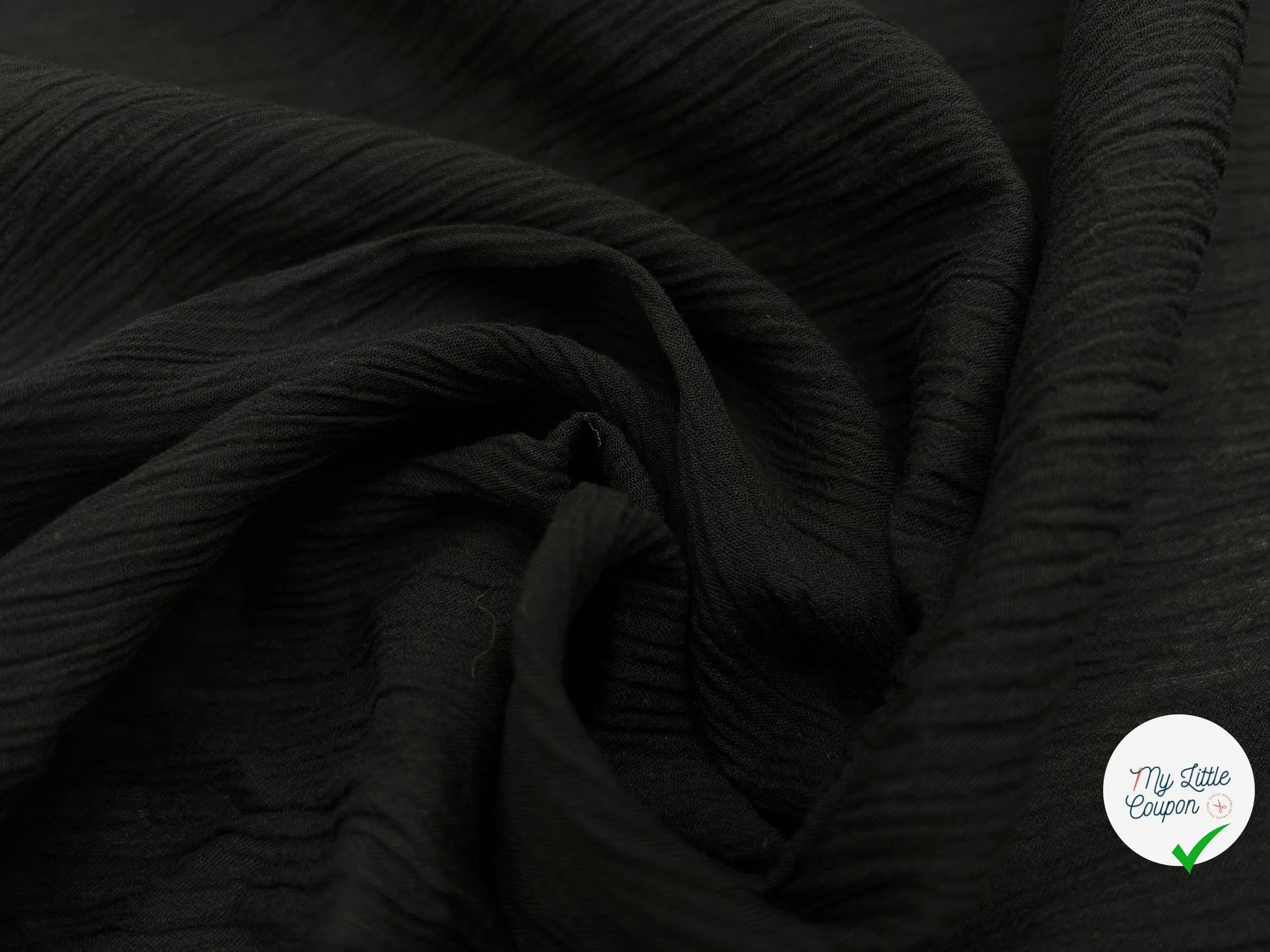 CRÊPE DE VISCOSE MATE NOIRE - My Little Coupon - tissu - coudre