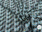 CREPE DE VISCOSE STRETCH IMPRIMÉ GRAPHIQUE BULDING CALIPSO ESCALIER - My Little Coupon
