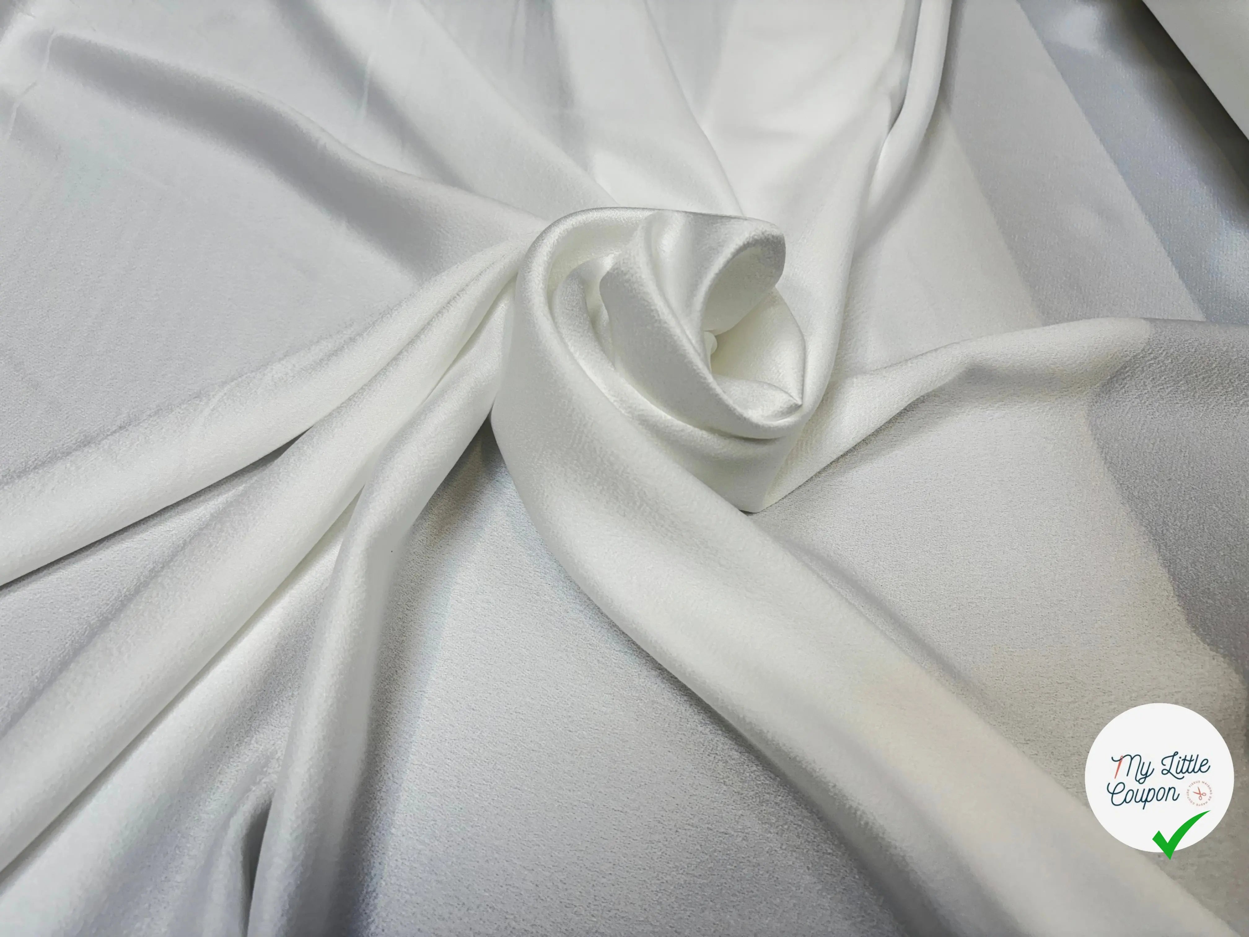 CRÊPE ENVERS SATIN BLANC OPTIQUE - My Little Coupon