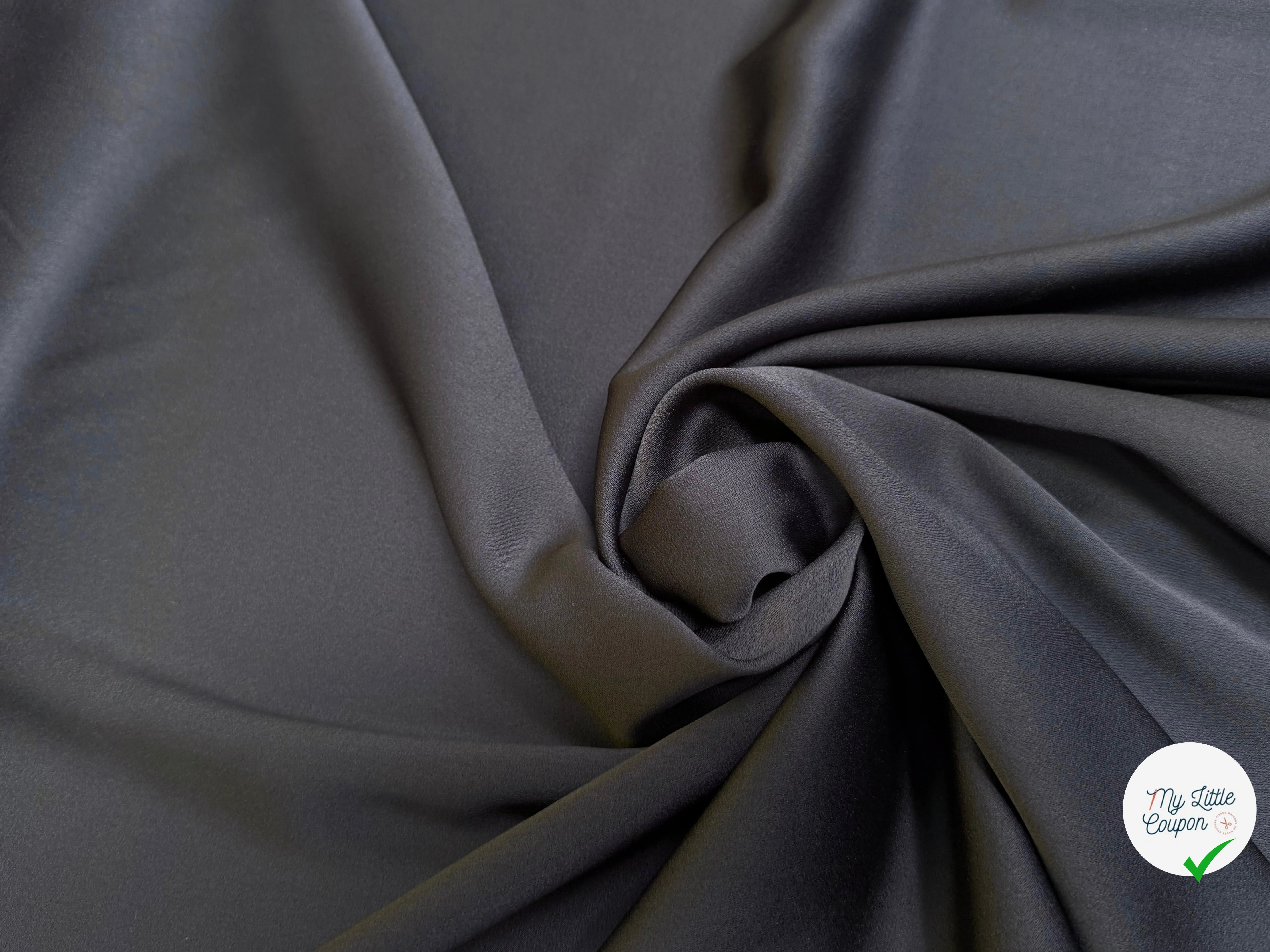 CREPE ENVERS SATIN BLEU MARINE  68% ACETATE - My Little Coupon