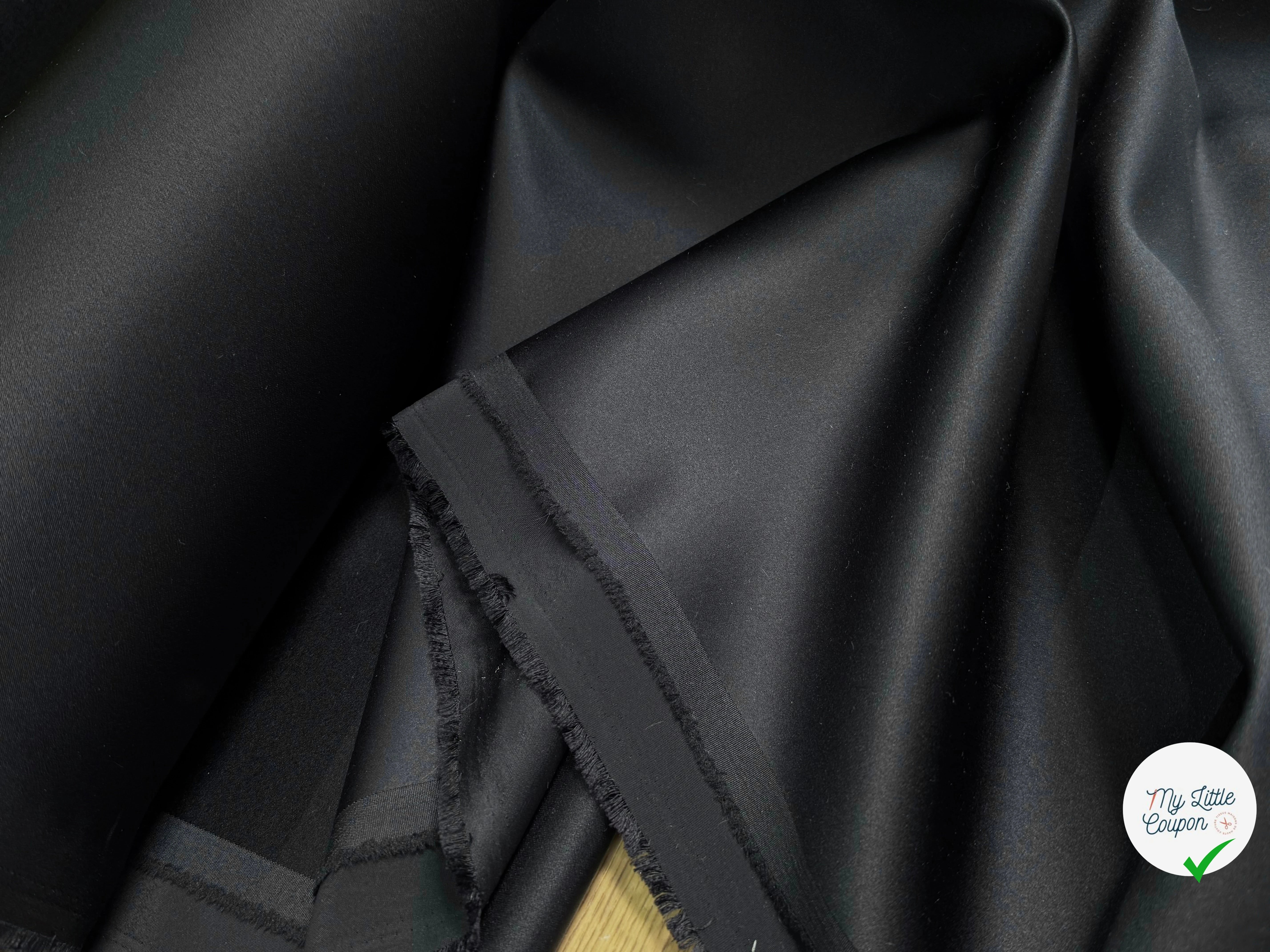 CREPE ENVERS SATIN CONTRECOLLÉ NOIR BELLE TENUE - My Little Coupon