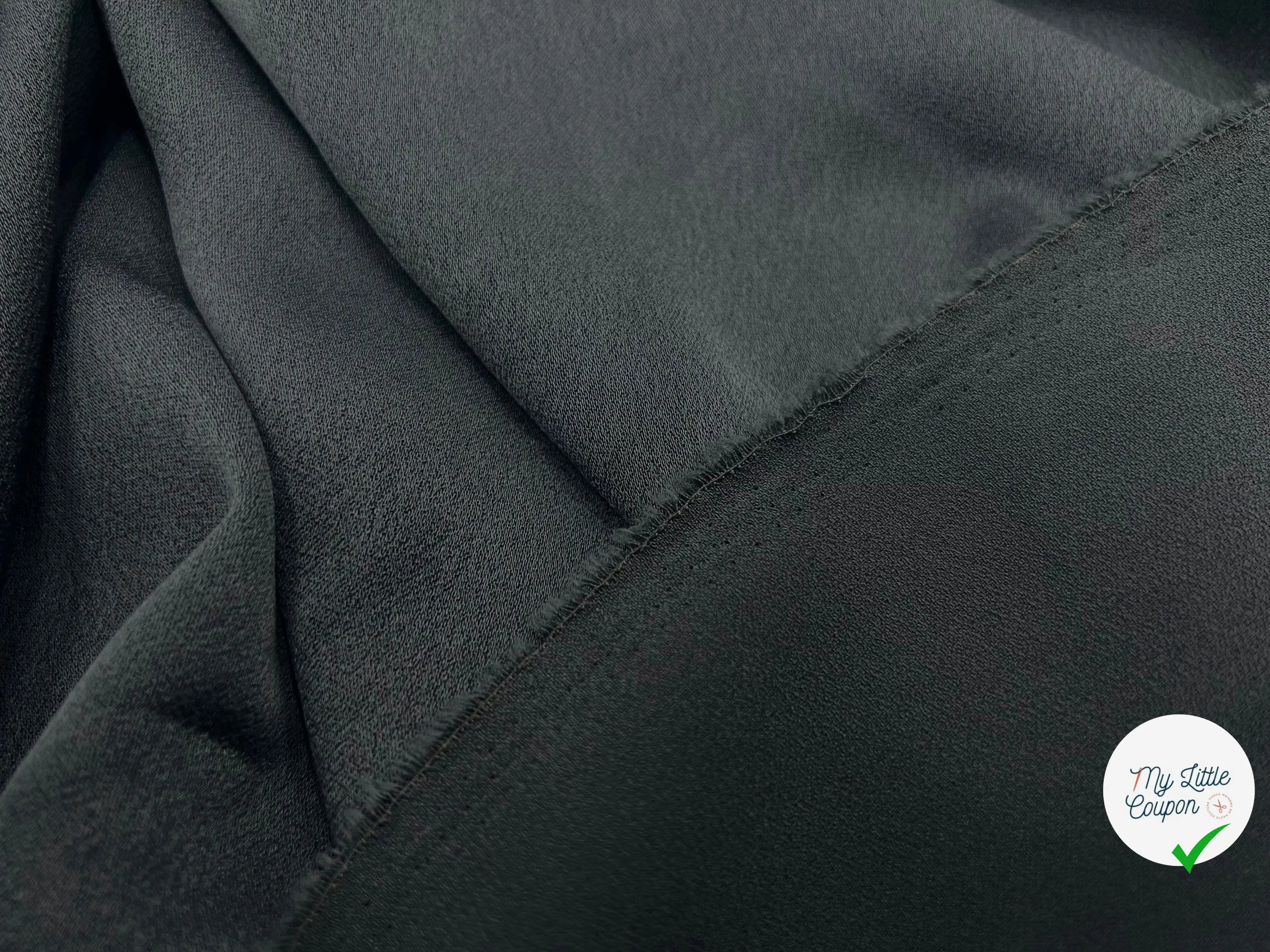 CRÊPE ENVERS SATIN GRIS ARDOISE - My Little Coupon - tissu - coudre