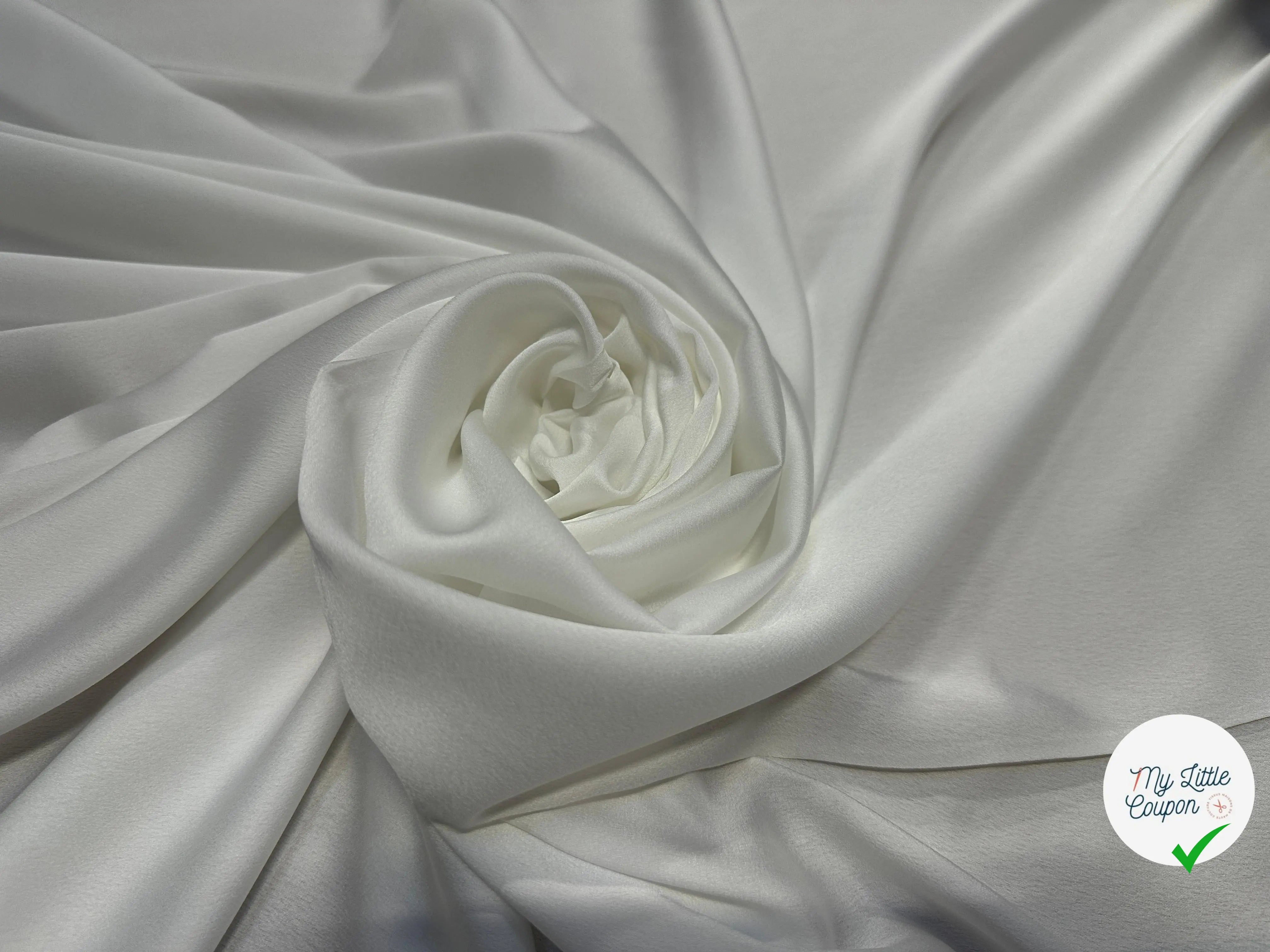 CREPE ENVERS SATIN LEGER BLANC OPTIQUE - My Little Coupon
