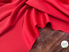 CREPE ENVERS SATIN MAT ROUGE ORANGE QUALITÉ HAUTE COUTURE - My Little Coupon