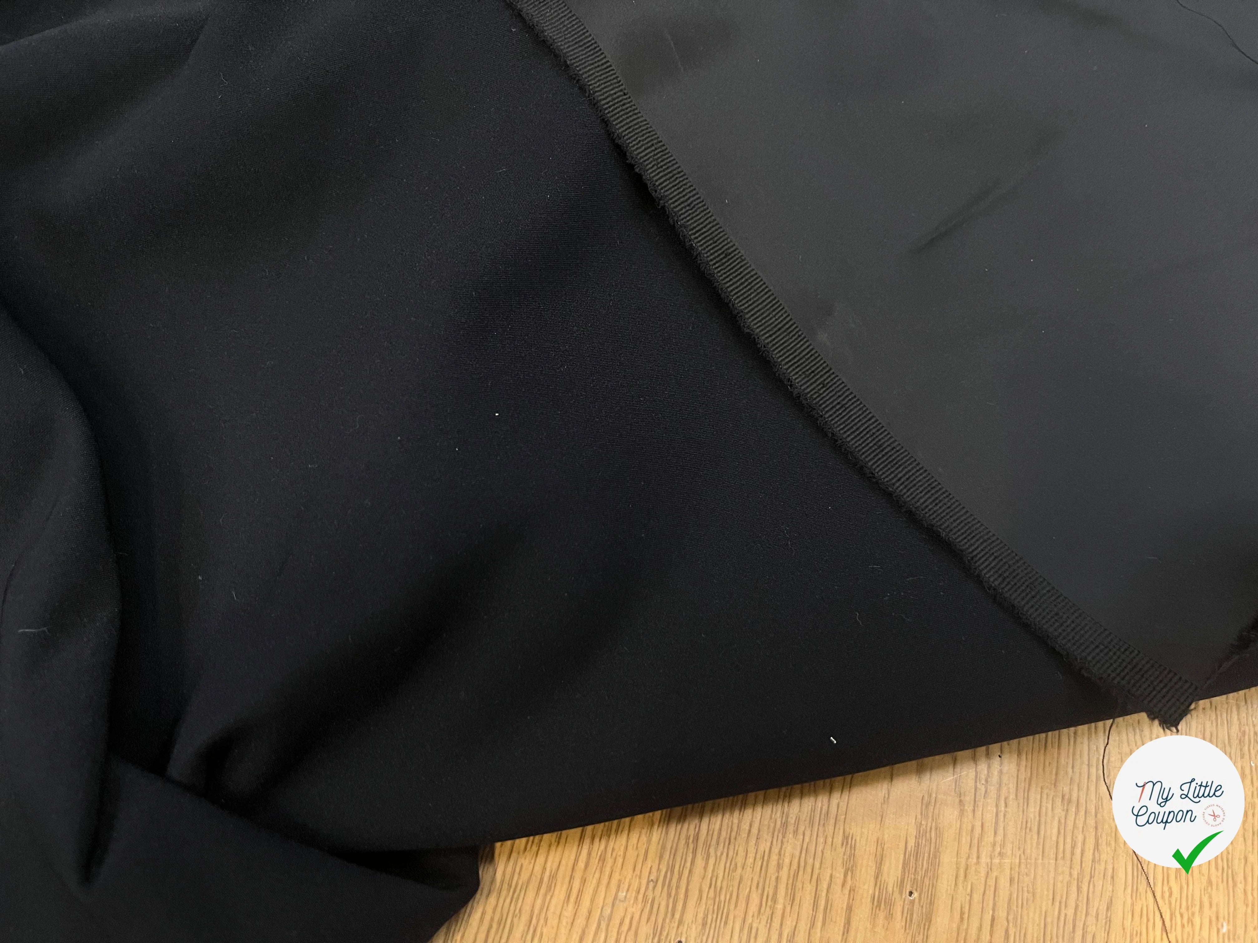 CRÈPE ENVERS SATIN NOIR 135CM JAPAN - My Little Coupon