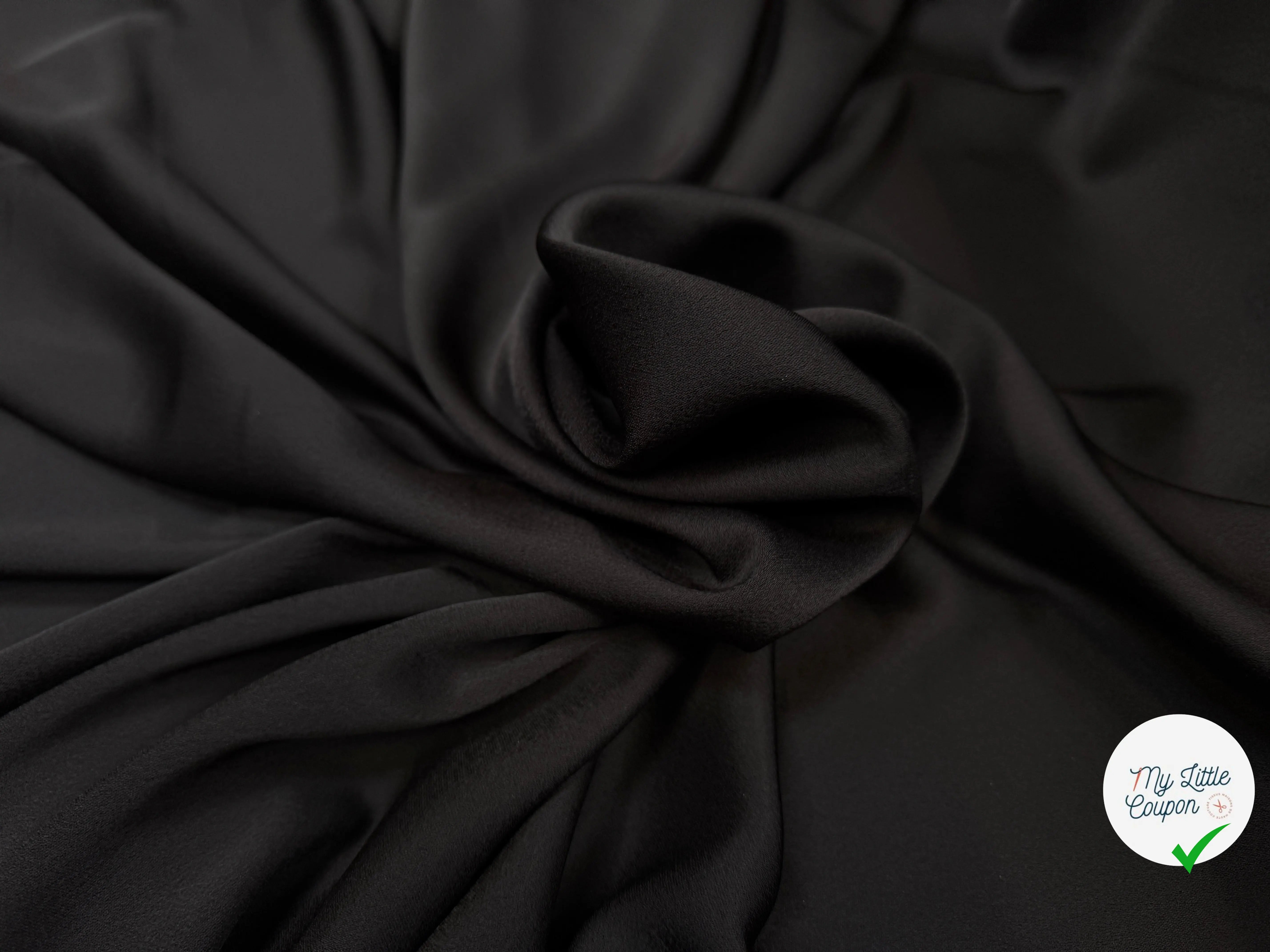 CRÉPE ENVERS SATIN NOIR - My Little Coupon