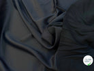 CREPE ENVERS SATIN STRETCH NOIR/MARINE FONCÉ BEAU TOMBÉ - My Little Coupon