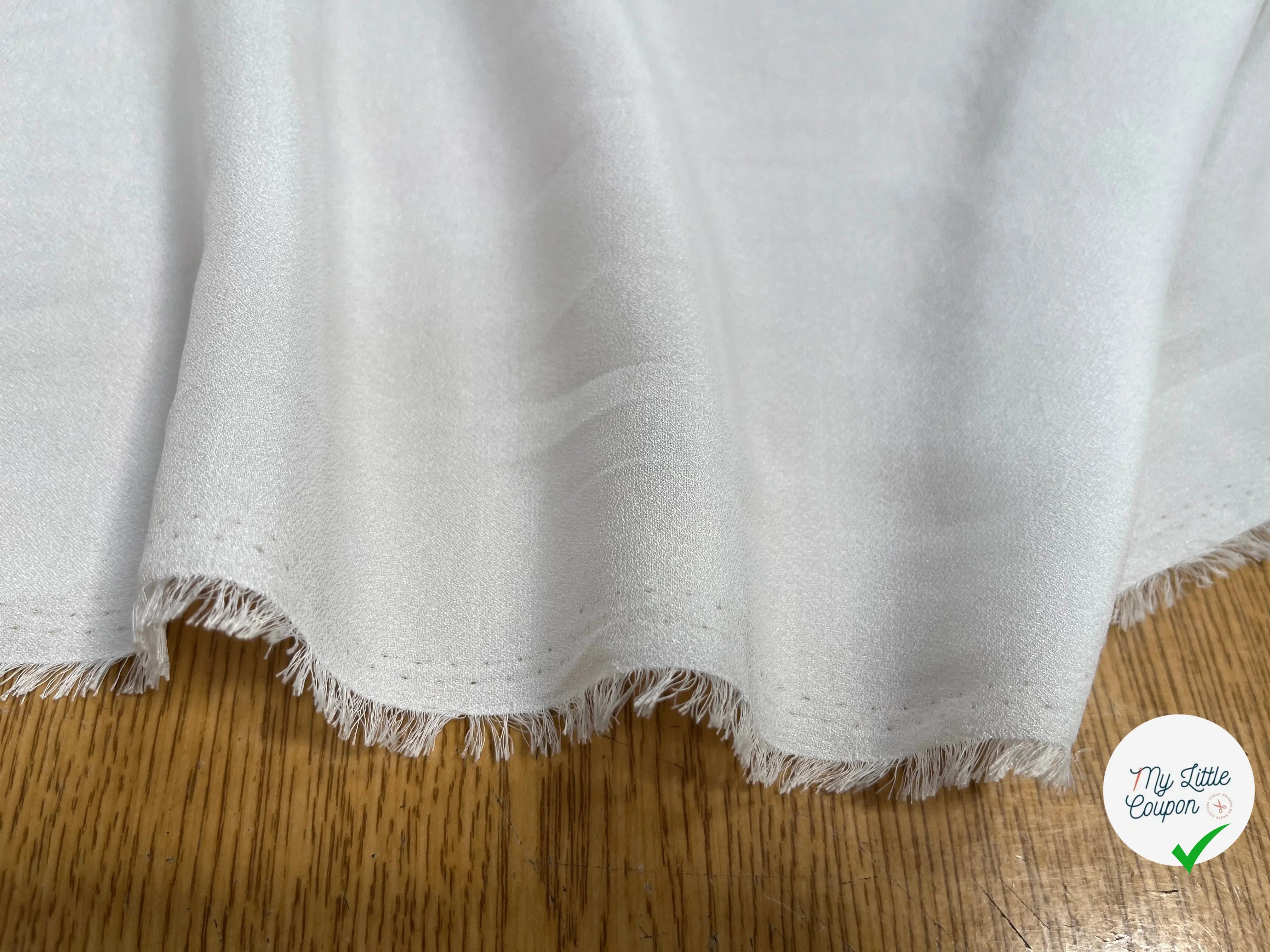 CRÊPE ENVERS SATIN UNI BLANC - My Little Coupon