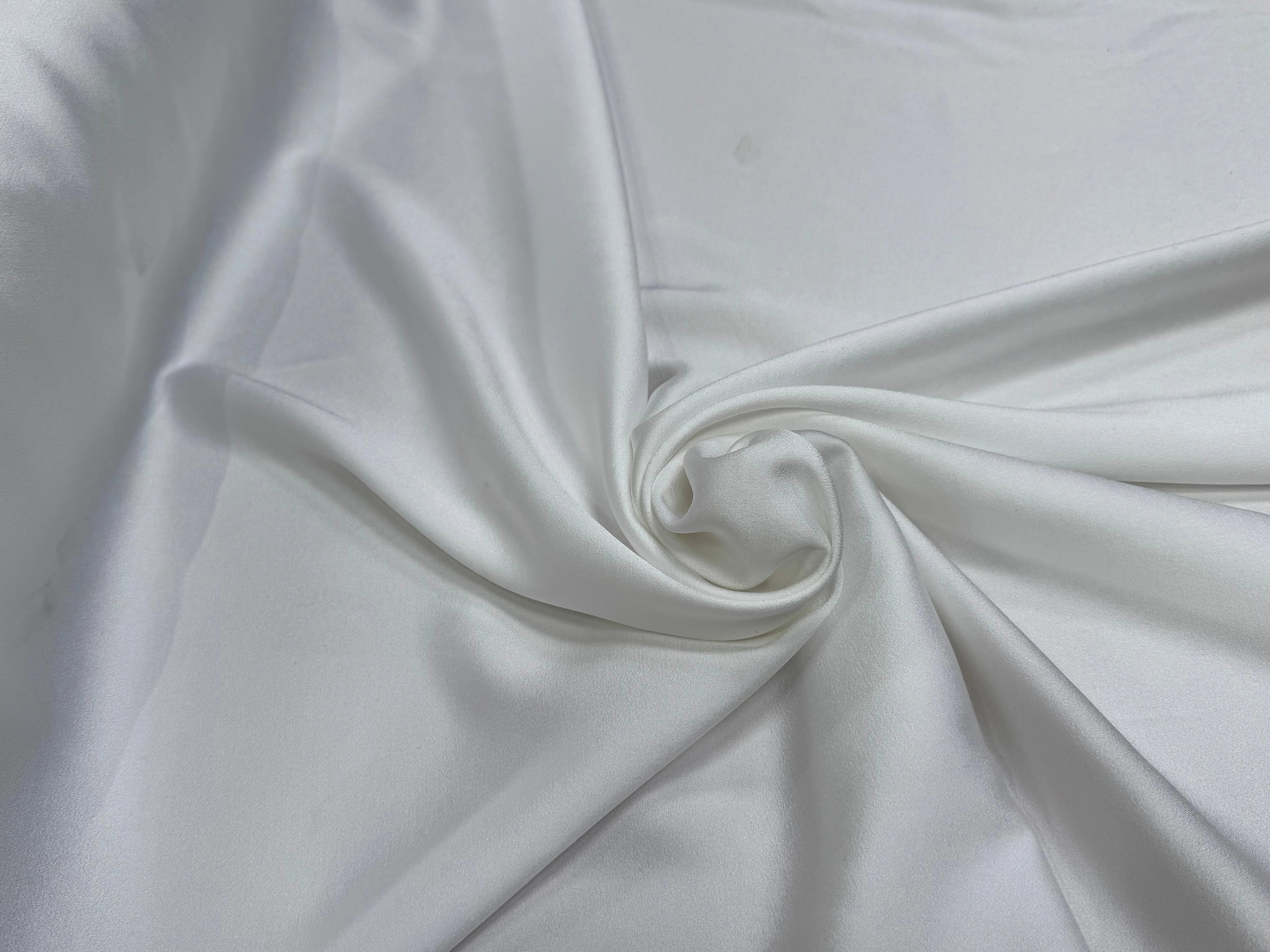 CREPE ENVERS SATIN VISCOSE ACÉTATE MAT BLANC OPTIQUE - My Little Coupon