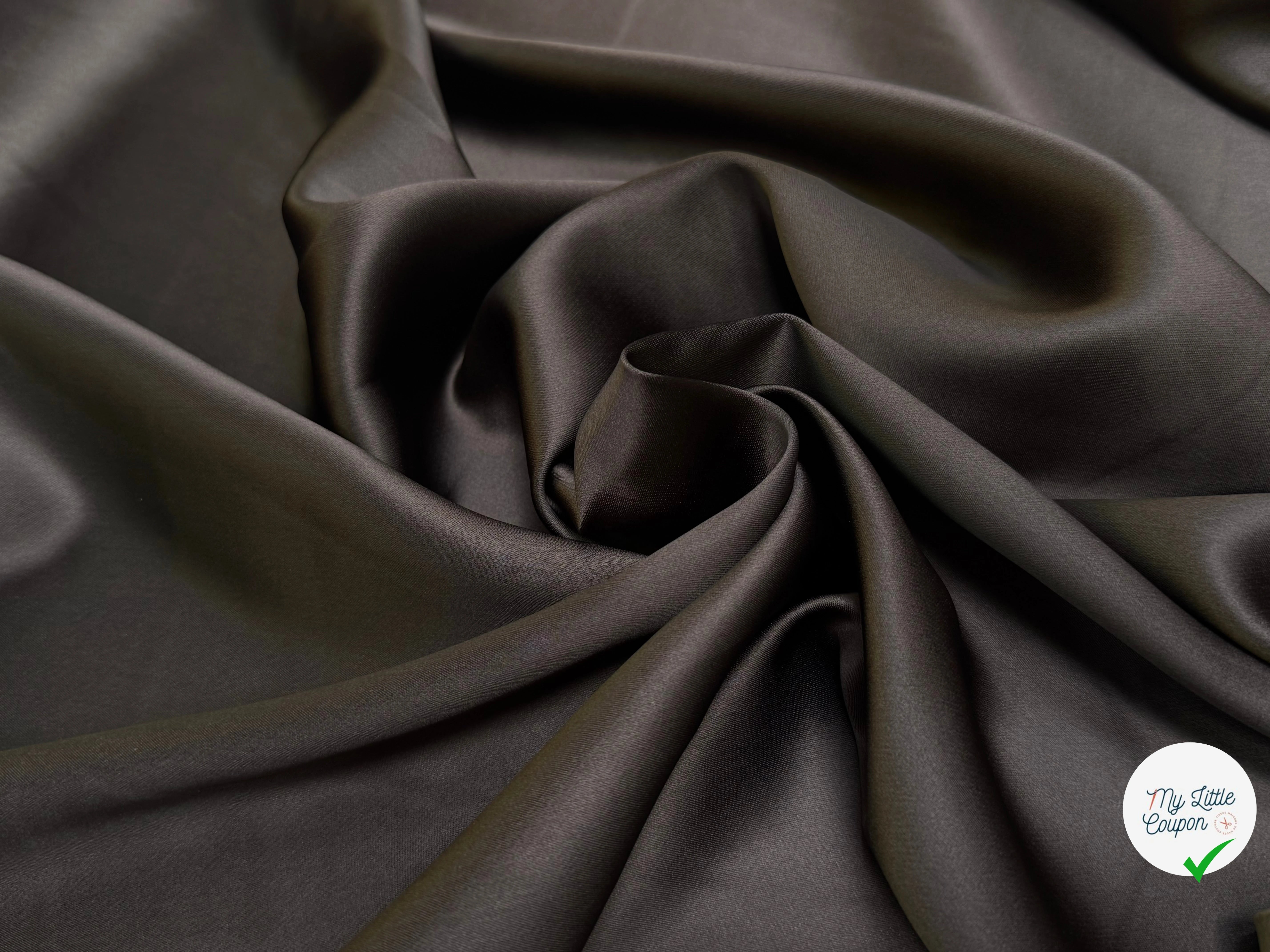 CREPE ENVERS SATIN VISCOSE BEAU TOMBÉ BRONZE - My Little Coupon