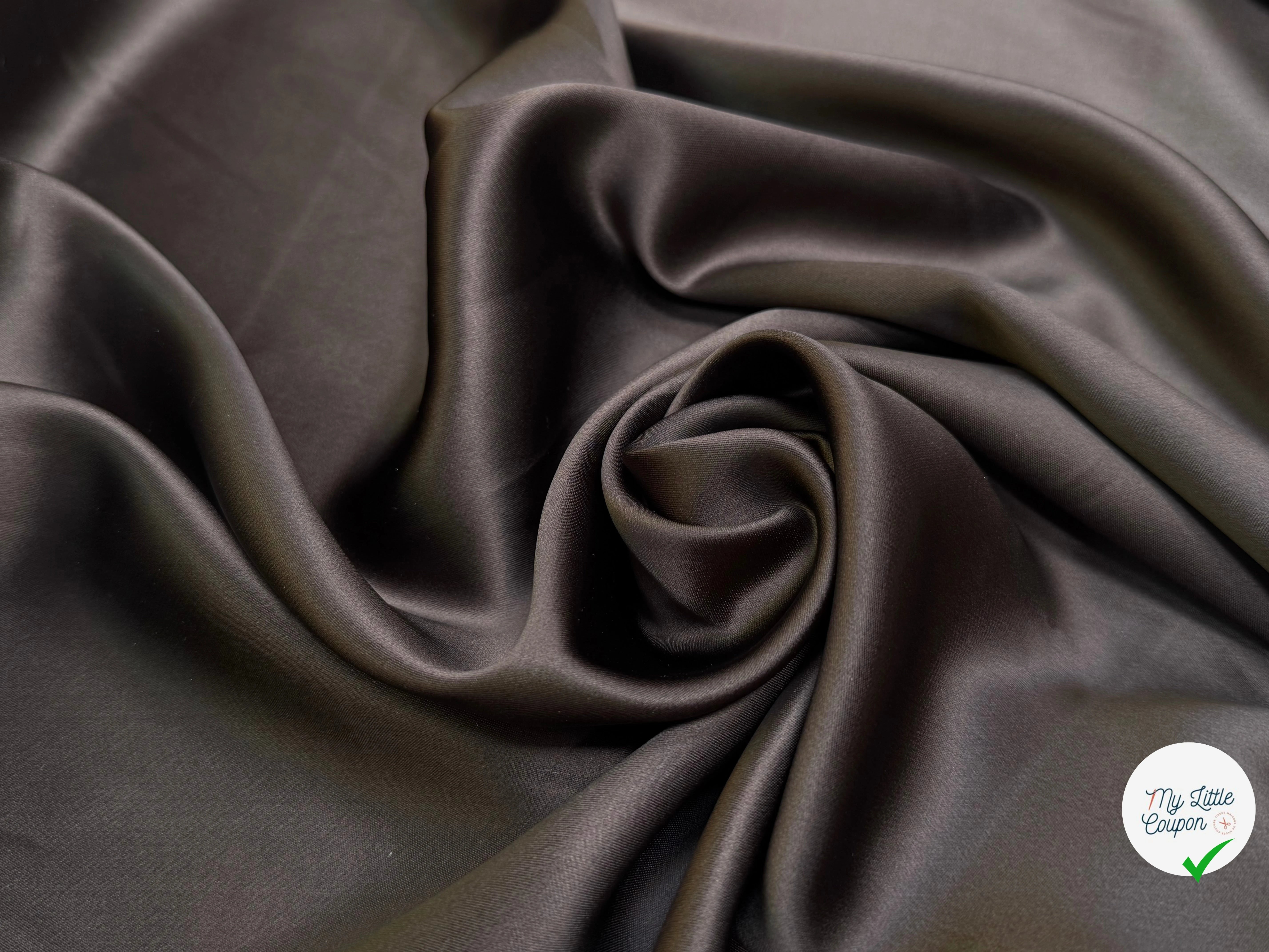 CREPE ENVERS SATIN VISCOSE BEAU TOMBÉ BRONZE - My Little Coupon