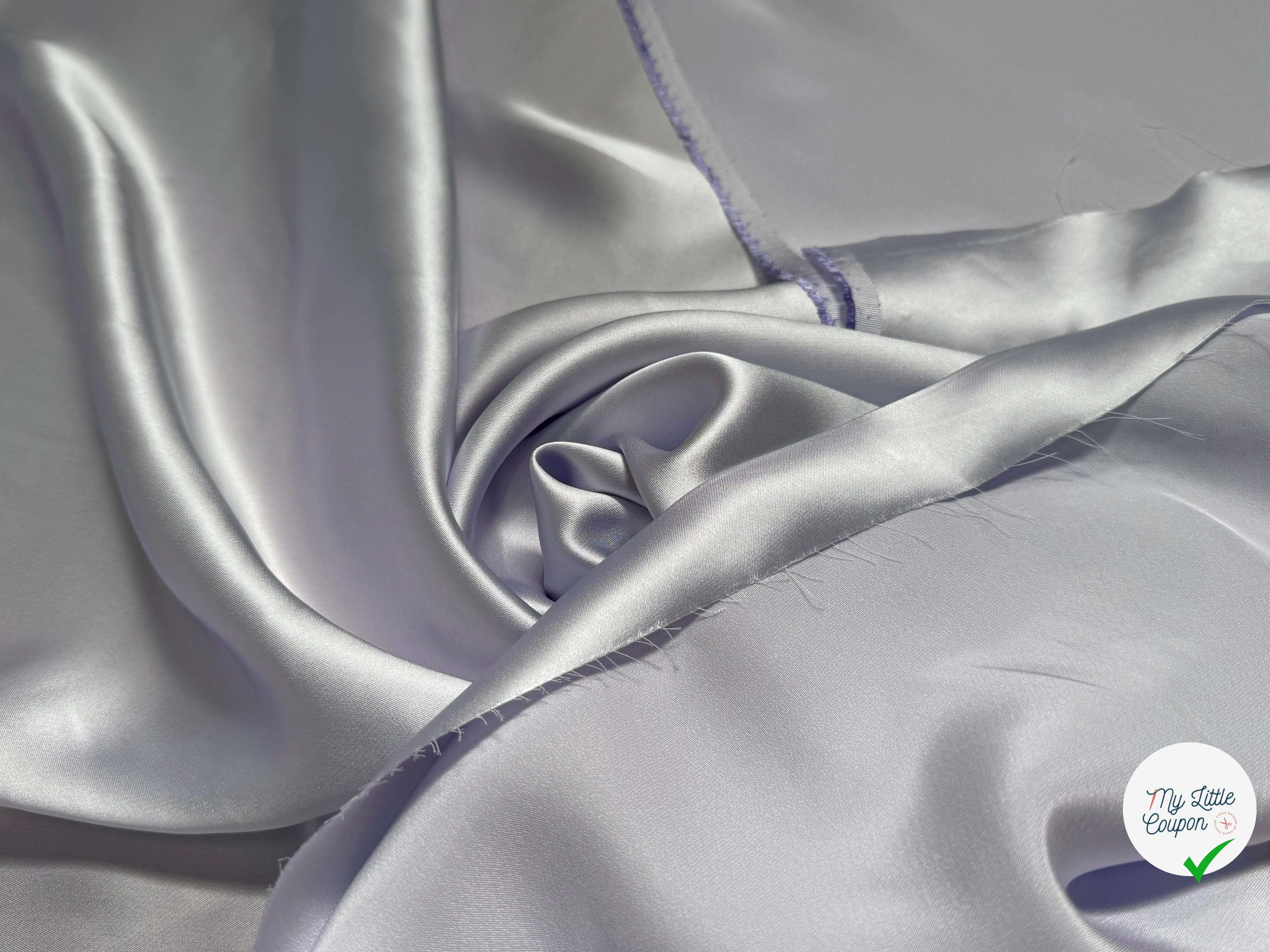 CREPE ENVERS SATIN VISCOSE BEAU TOMBÉ GREY LANVANDER - My Little Coupon