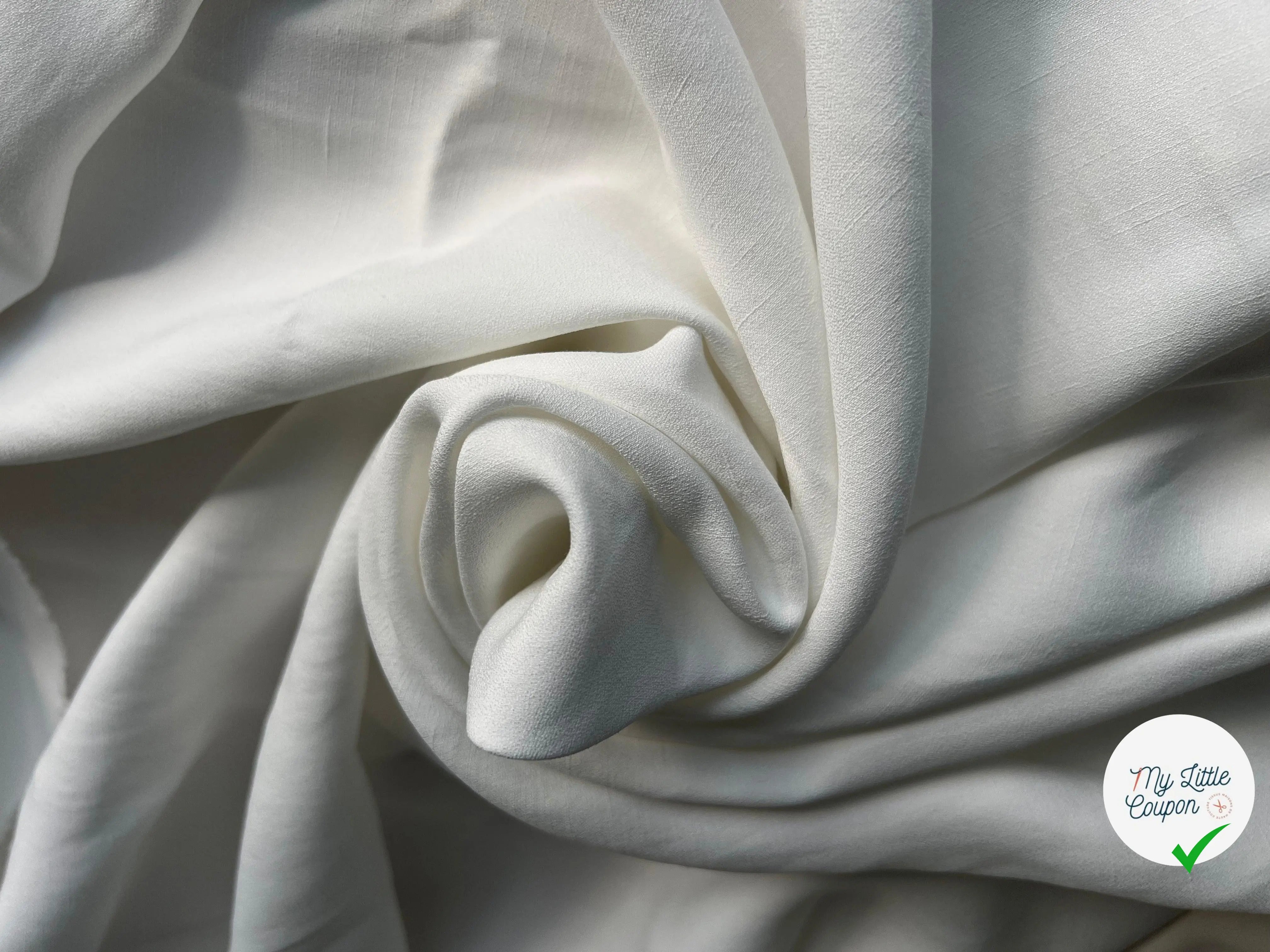 TOILE VISCOSE BLANC OPTIQUE FLANÉE - My Little Coupon - tissu - coudre