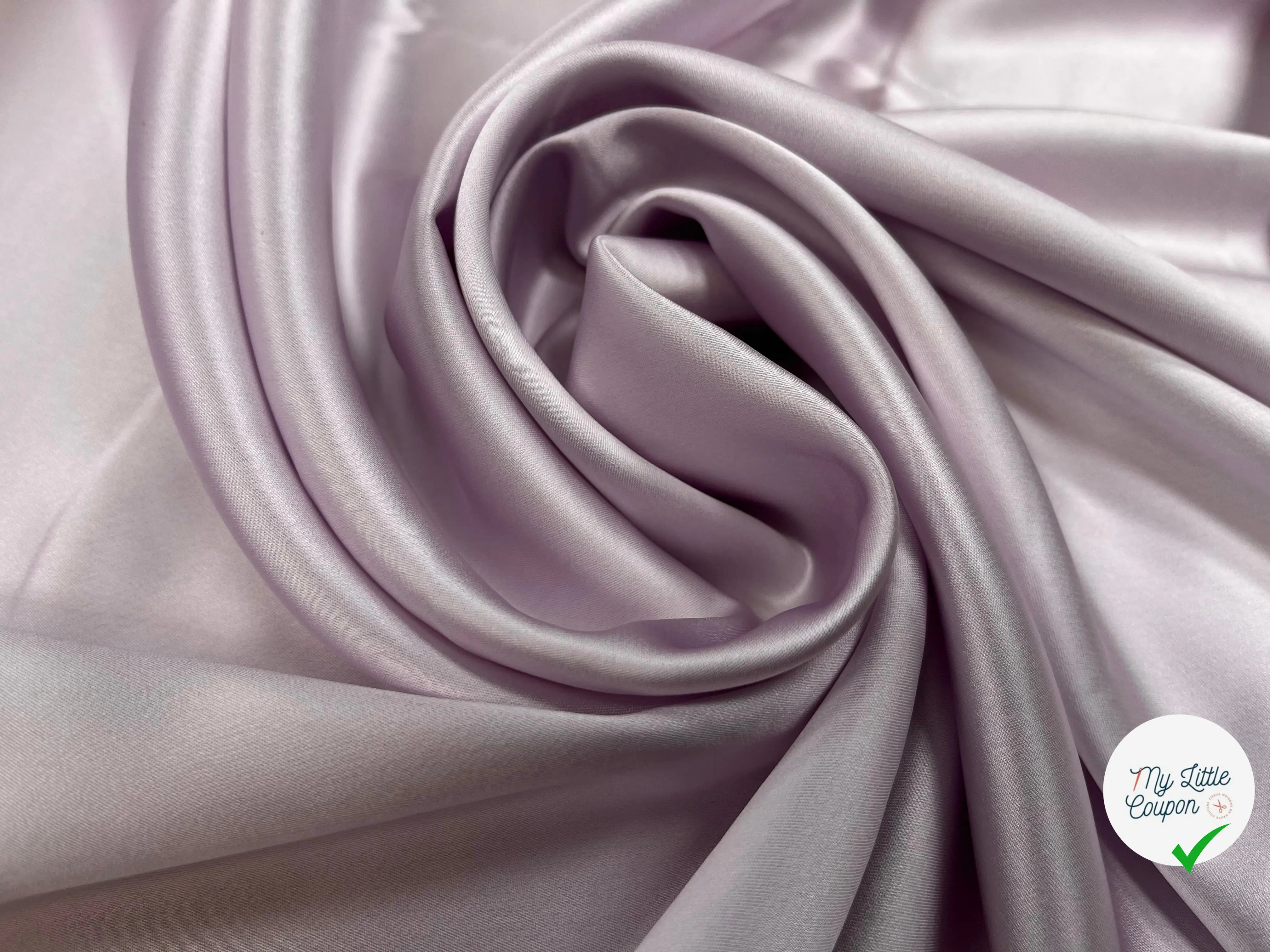 CREPE ENVERS SATIN VISCOSE LAVANDE CLAIR - My Little Coupon