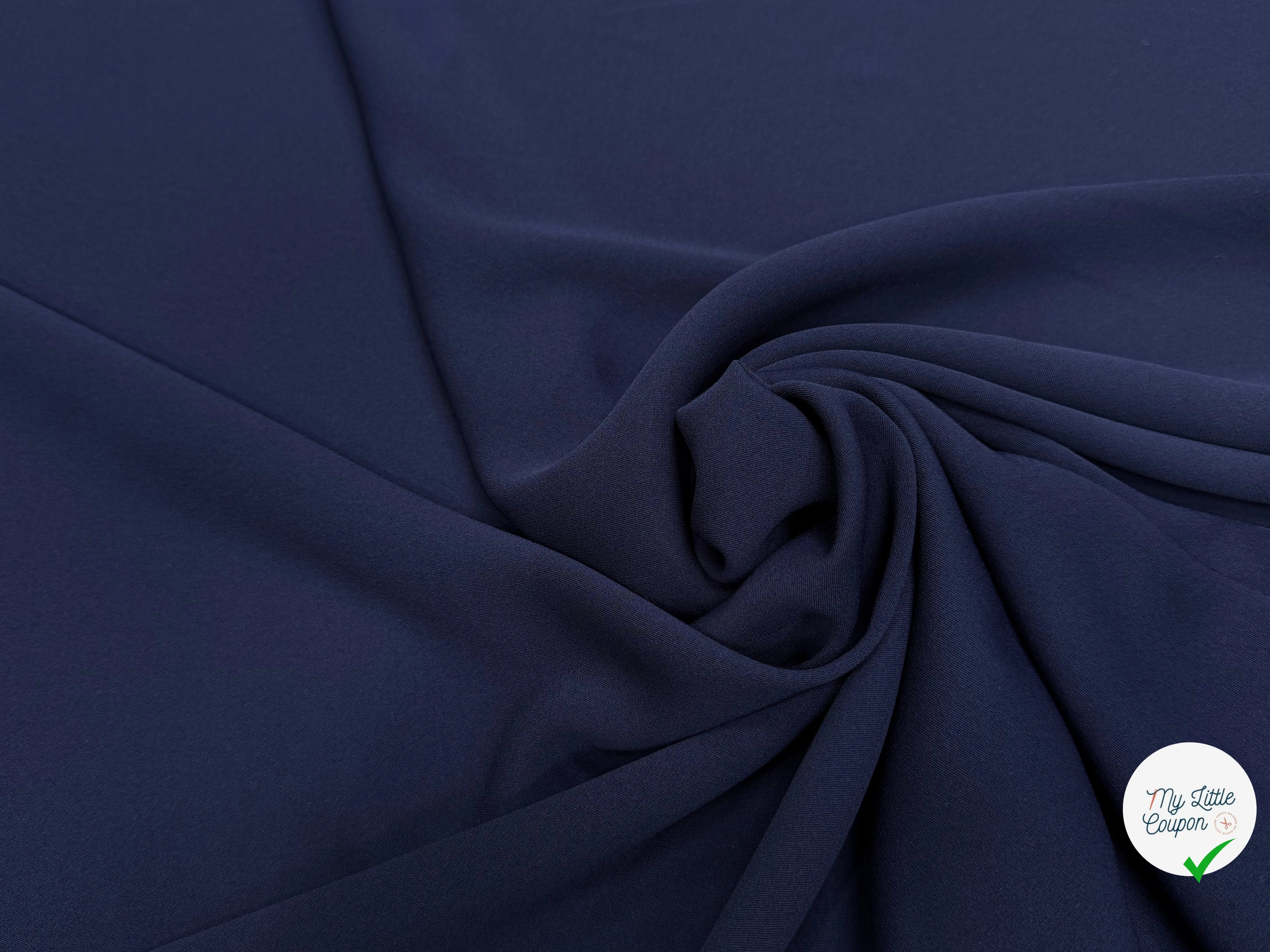 CREPE ENVERS SATINÉ MAT BLEU - My Little Coupon