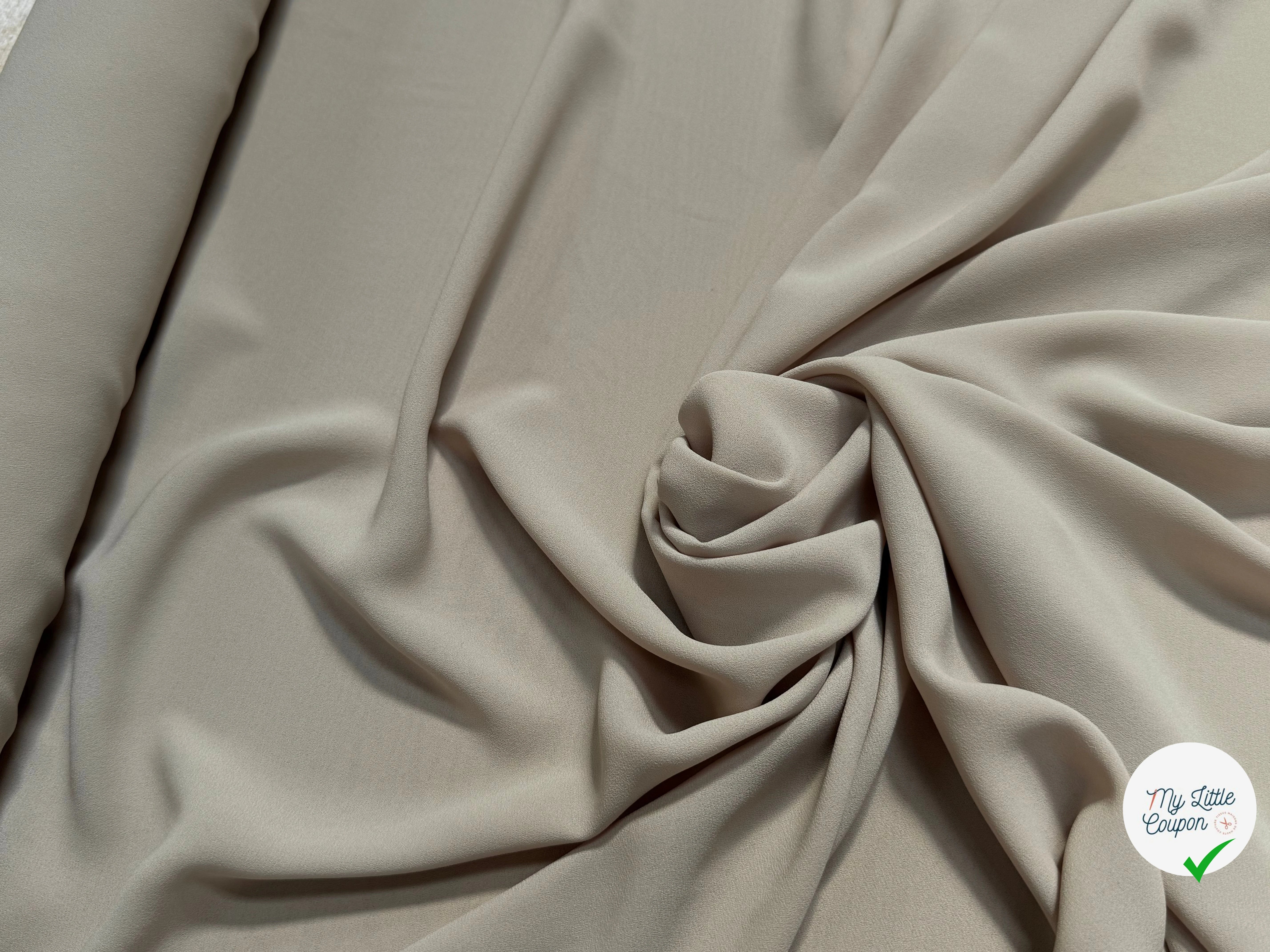 CREPE FLUIDE BEIGE SABLE BEAU TOMBÉ - My Little Coupon