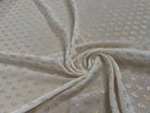 CREPE FLUIDE ÉCRU MOTIF FEUILLAGES OR - My Little Coupon