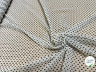 CREPE FLUIDE FOND BLANC CASSÉ POIS NOIRS - My Little Coupon