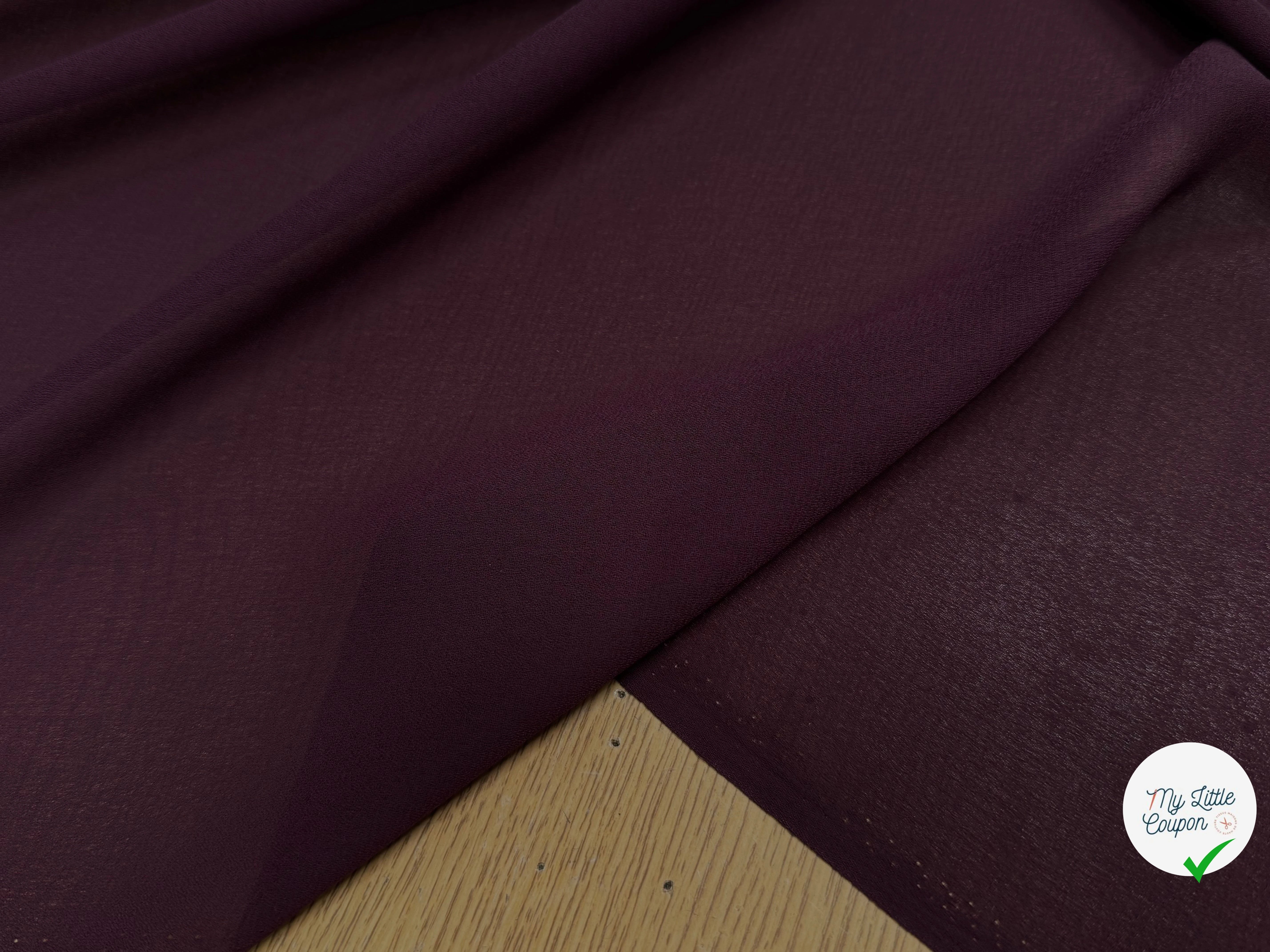 CREPE FLUIDE MAGNIFIQUE BORDEAUX 150CM - My Little Coupon