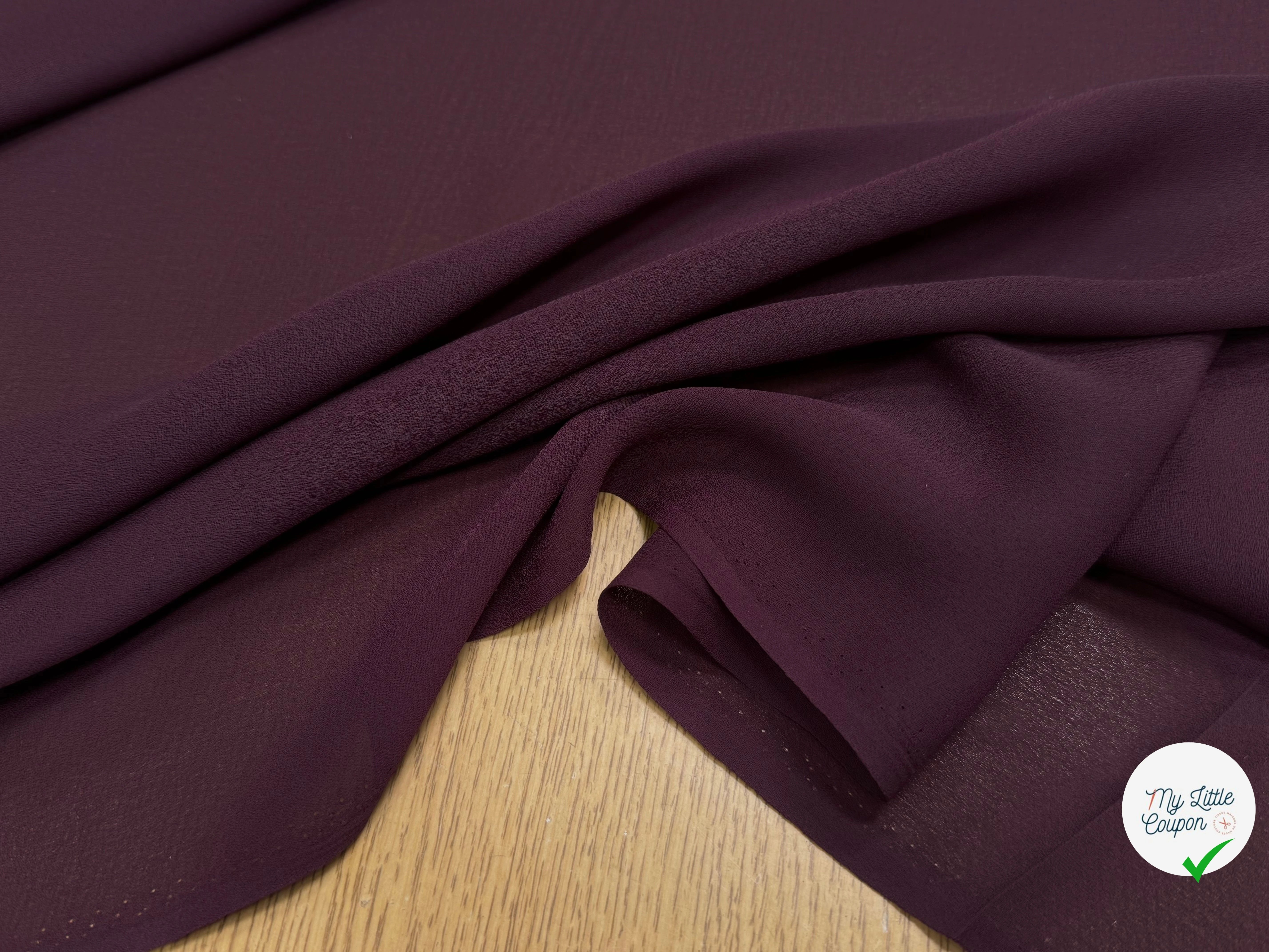 CREPE FLUIDE MAGNIFIQUE BORDEAUX 150CM - My Little Coupon
