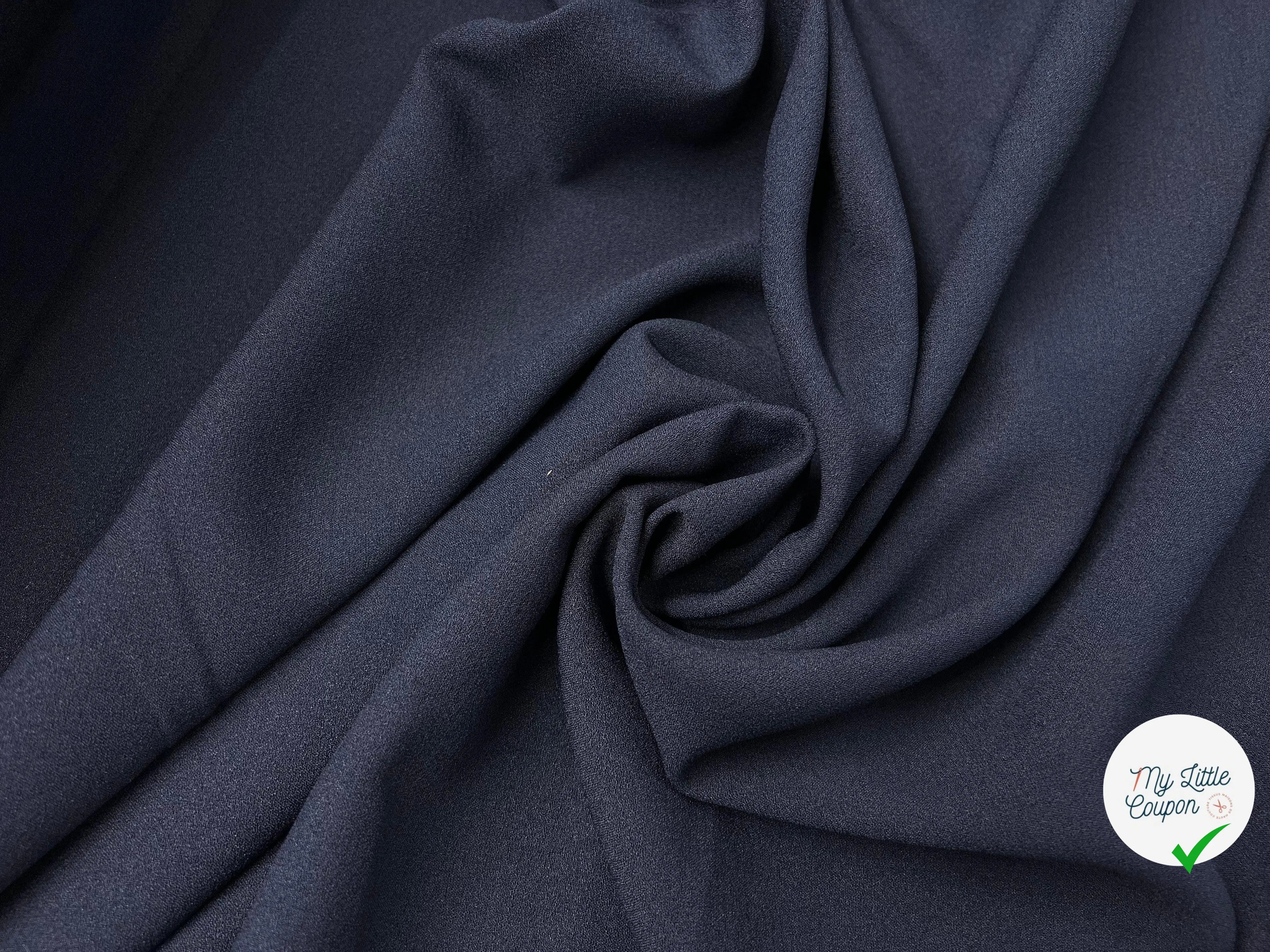 CRÊPE FLUIDE MARINE STRETCH - My Little Coupon - tissu - coudre