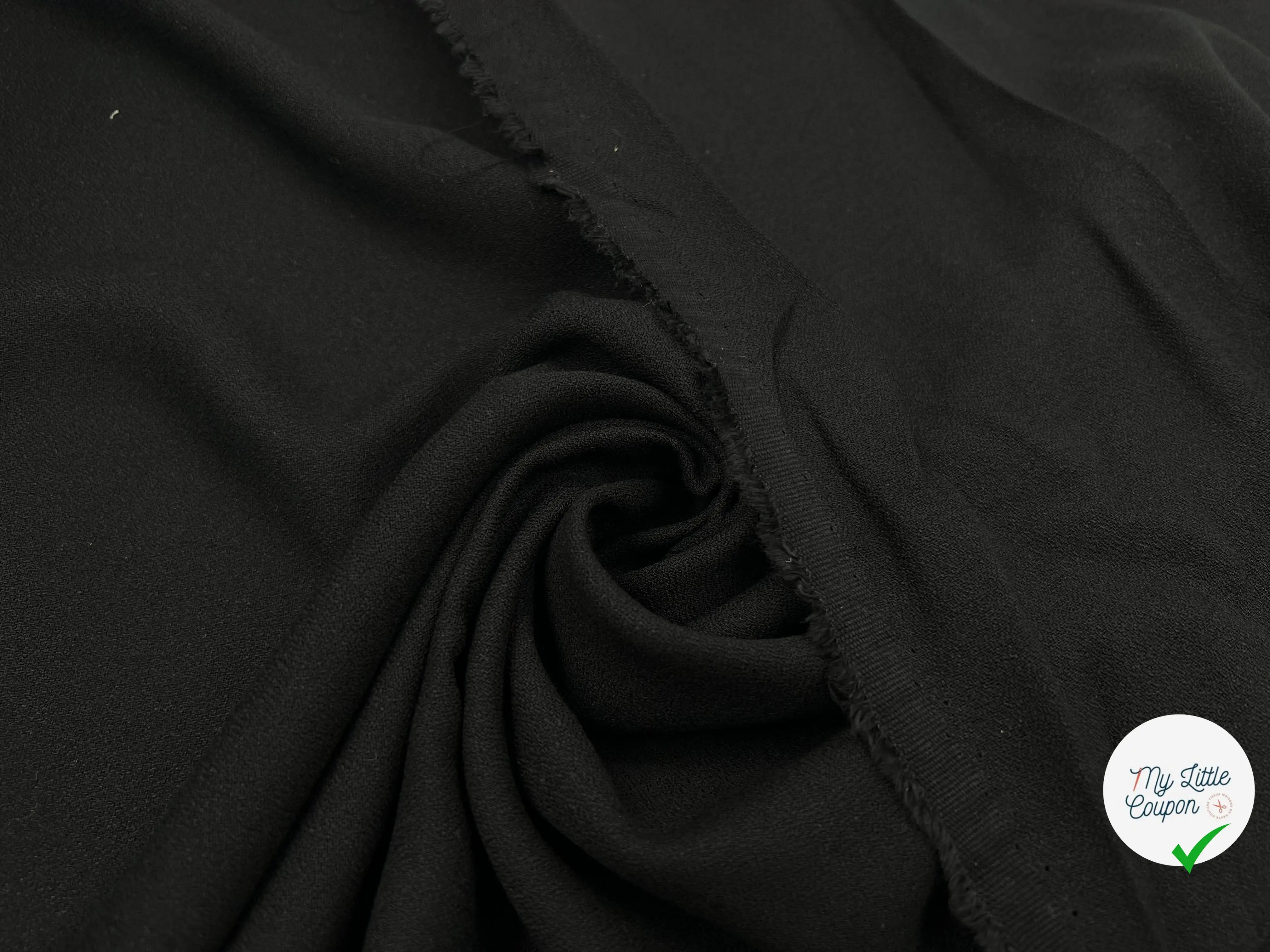 CRÊPE FLUIDE POLYESTER NOIR MSO