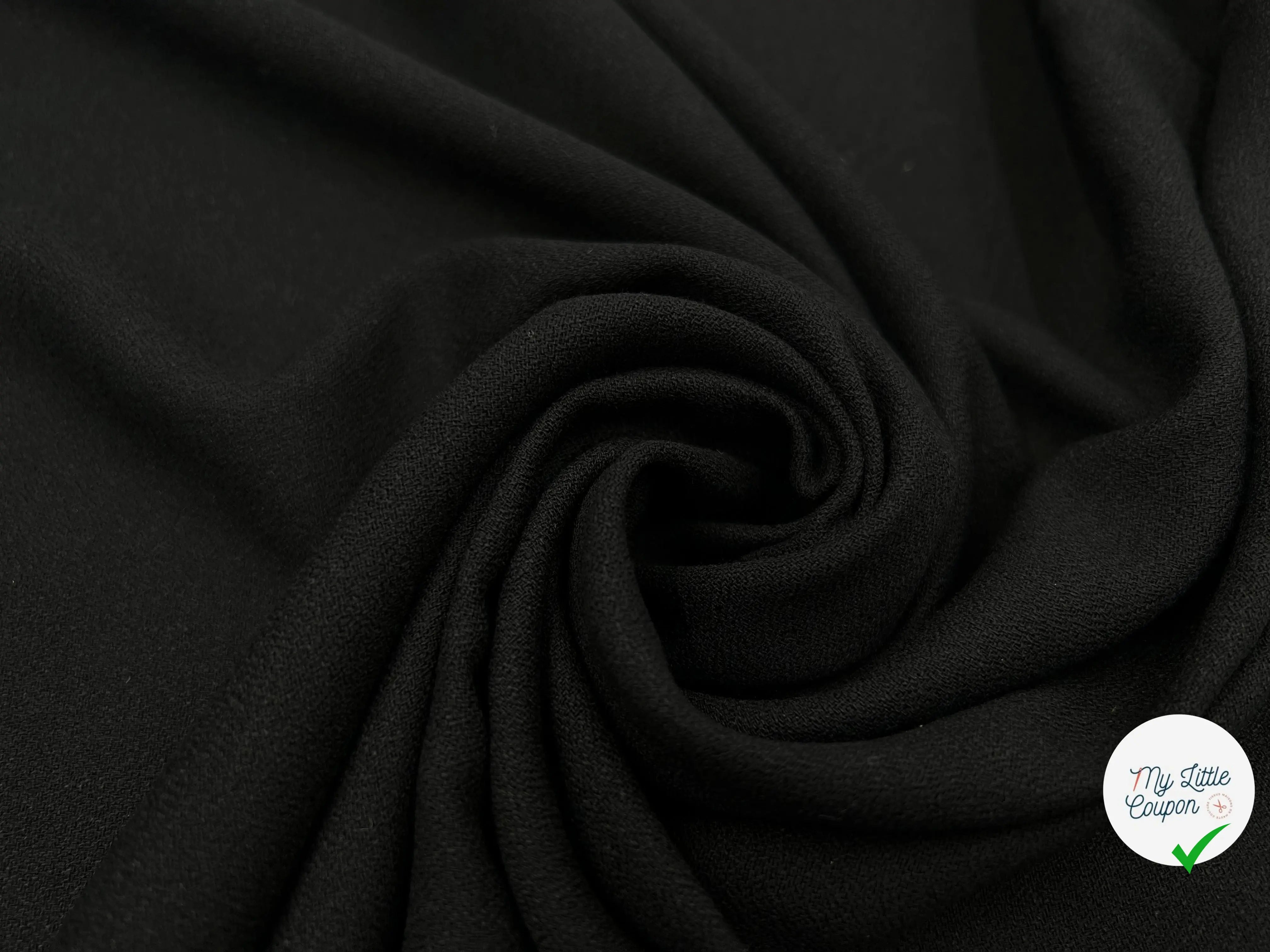 CRÊPE FLUIDE POLYESTER NOIR MSO