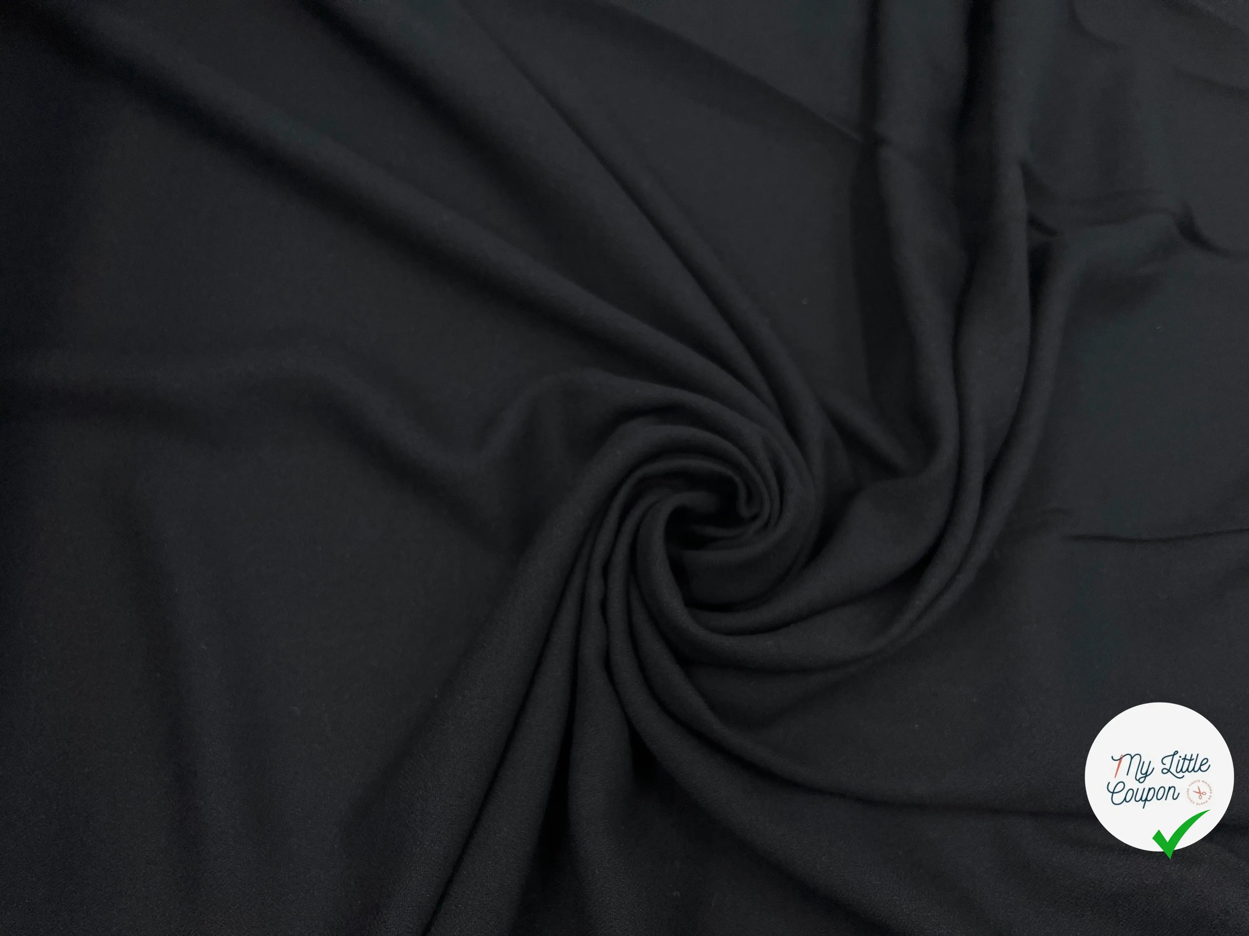 CRÊPE FLUIDE POLYESTER NOIR MSO