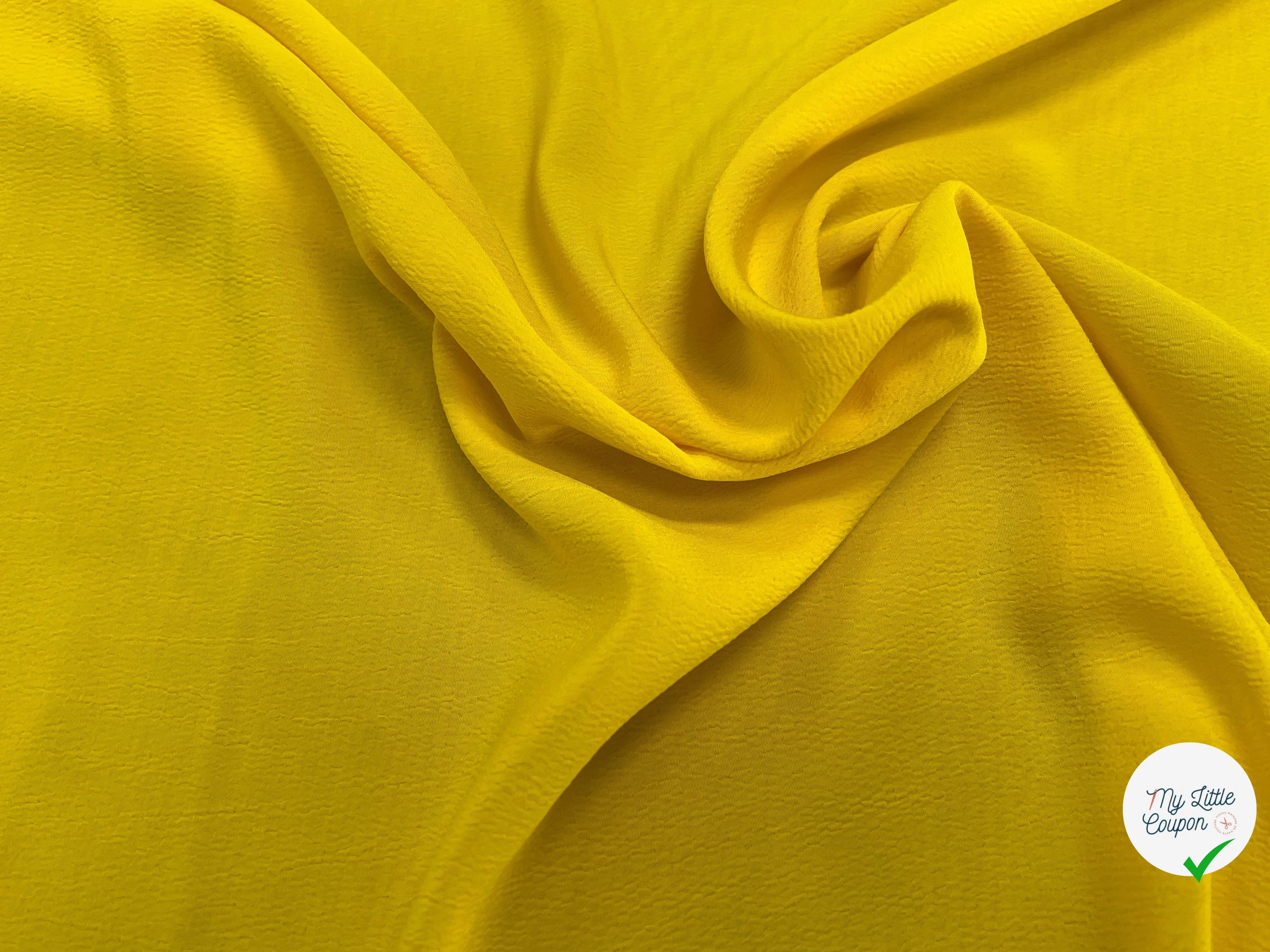 CRÈPE GAUFRÉ JAUNE 150CM POLYESTER - My Little Coupon