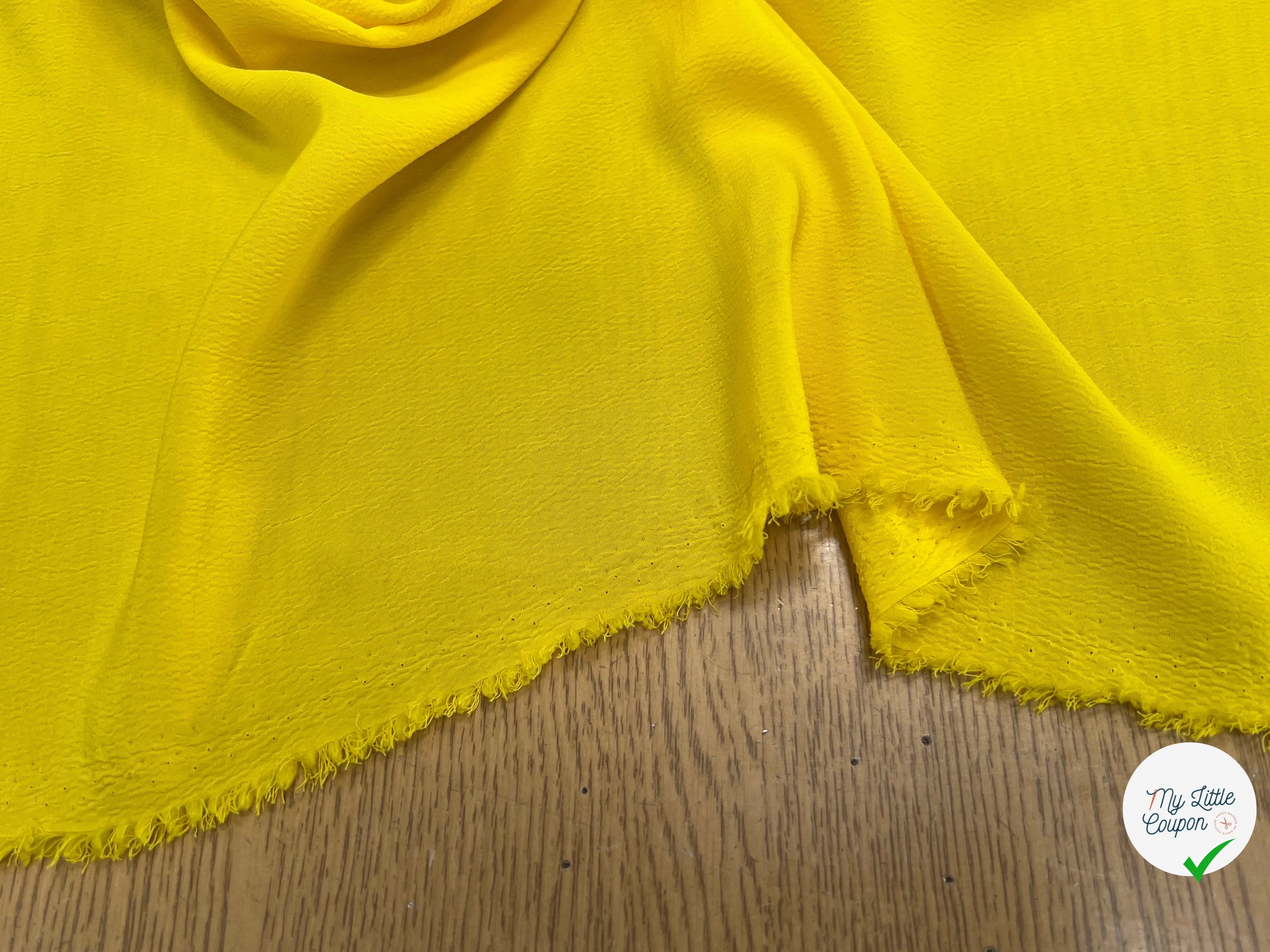 CRÈPE GAUFRÉ JAUNE 150CM POLYESTER - My Little Coupon