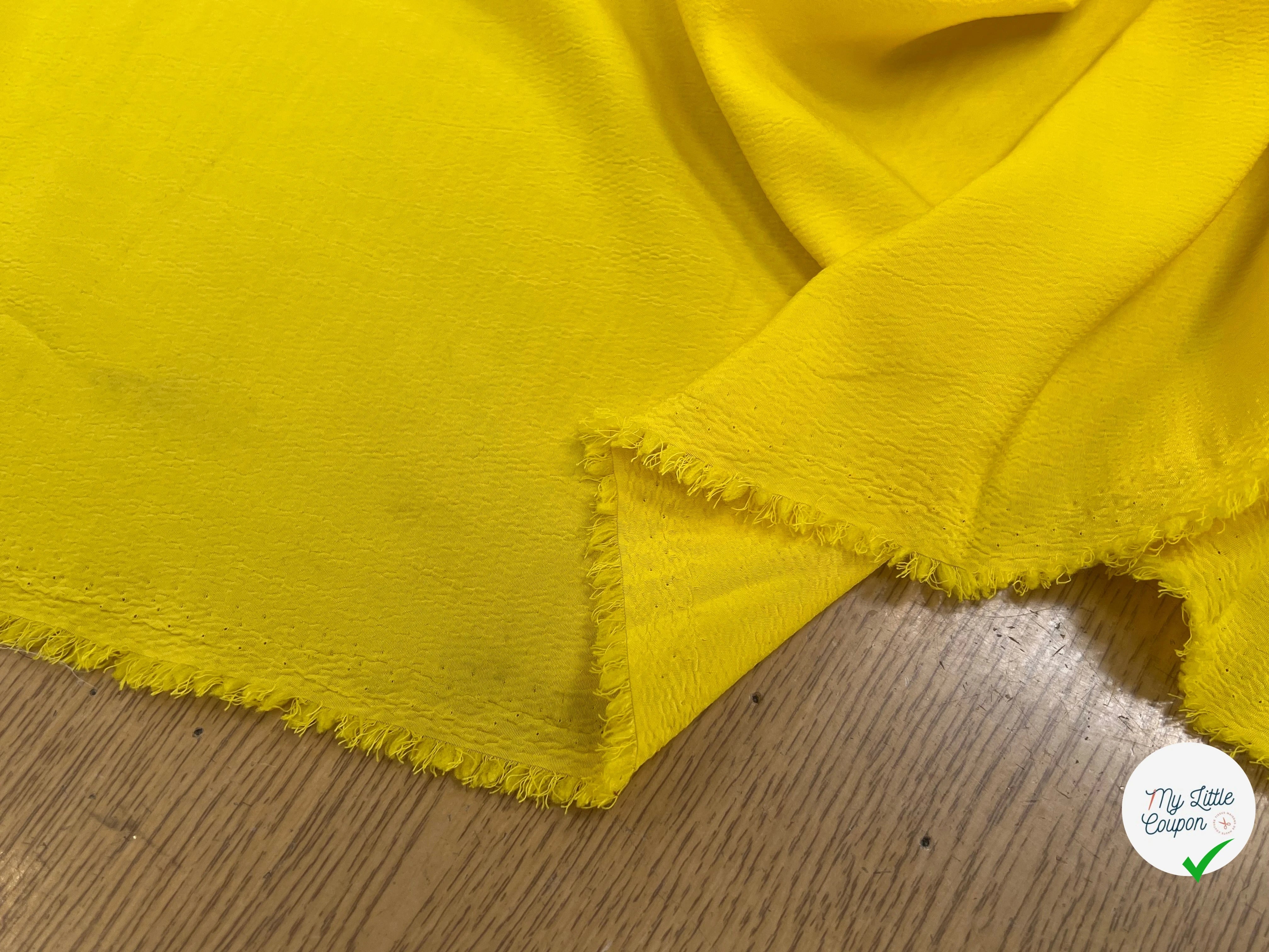 CRÈPE GAUFRÉ JAUNE 150CM POLYESTER - My Little Coupon