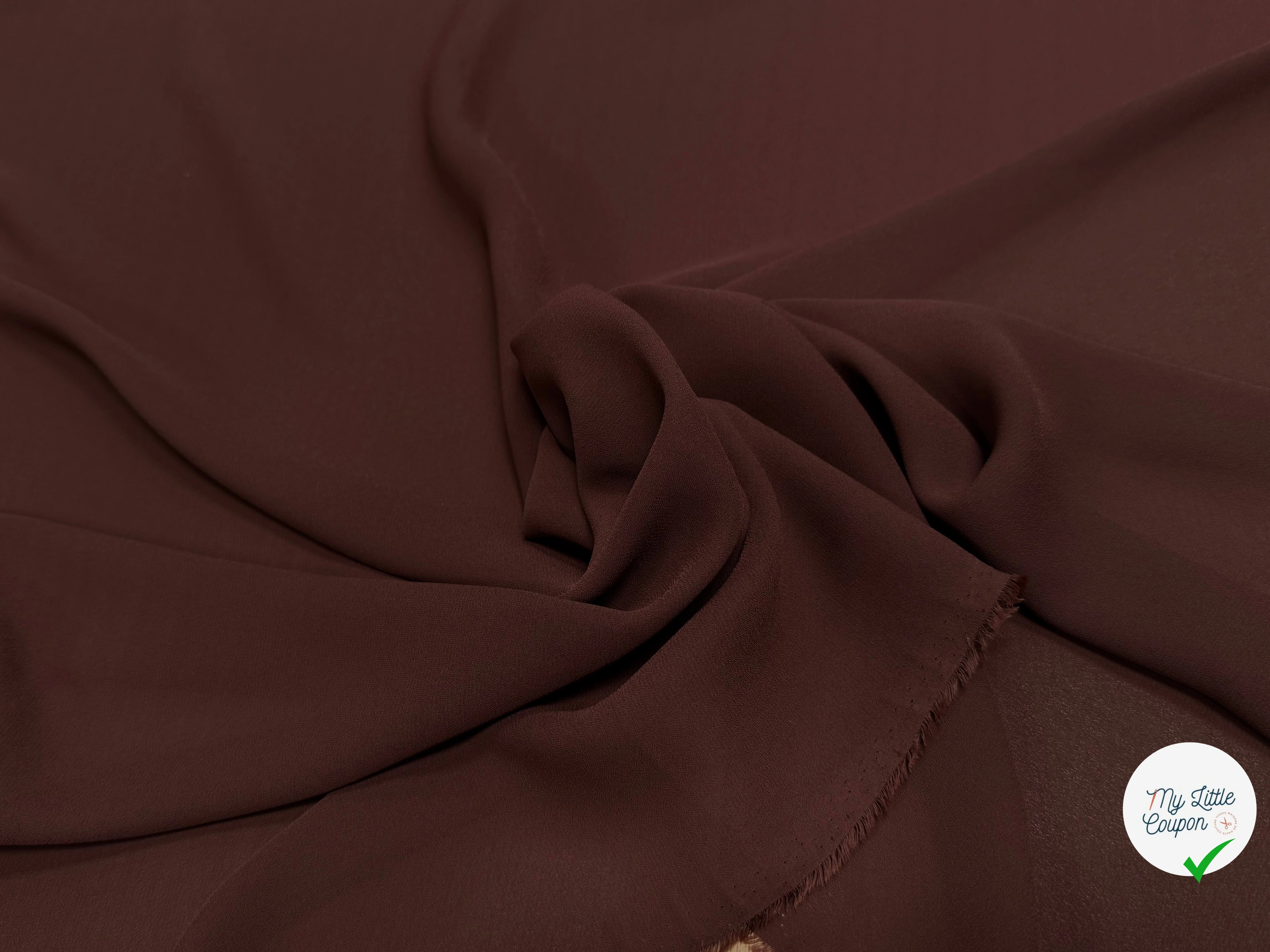 CREPE GEORGETTE CHOCO MARRON - My Little Coupon