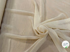 CREPE GEORGETTE DE SOIE BEIGE VANILLE - My Little Coupon