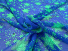 CREPE GEORGETTE DE SOIE FLOCONS BLEU - My Little Coupon