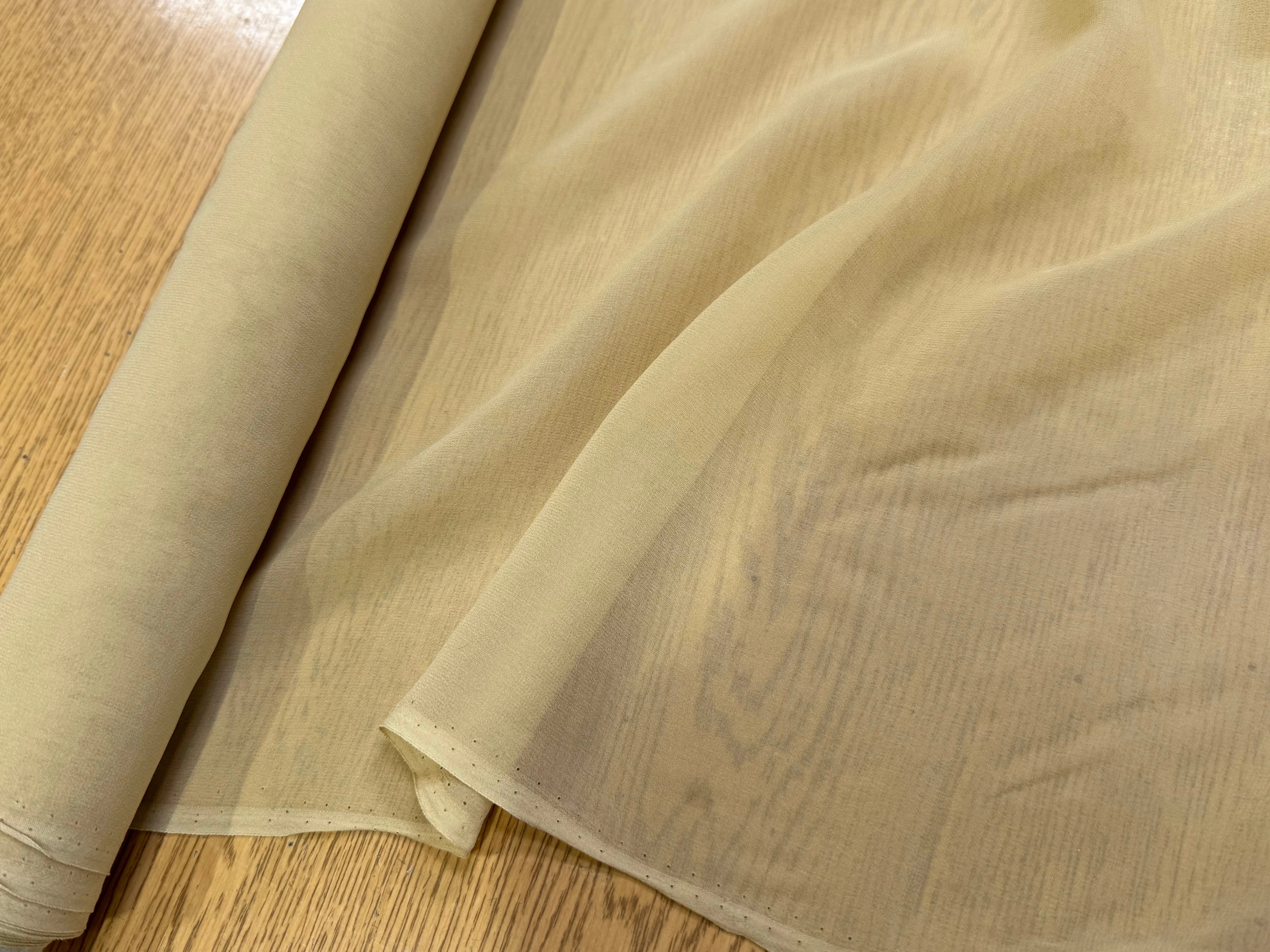CREPE GEORGETTE DE SOIE GOLD - My Little Coupon