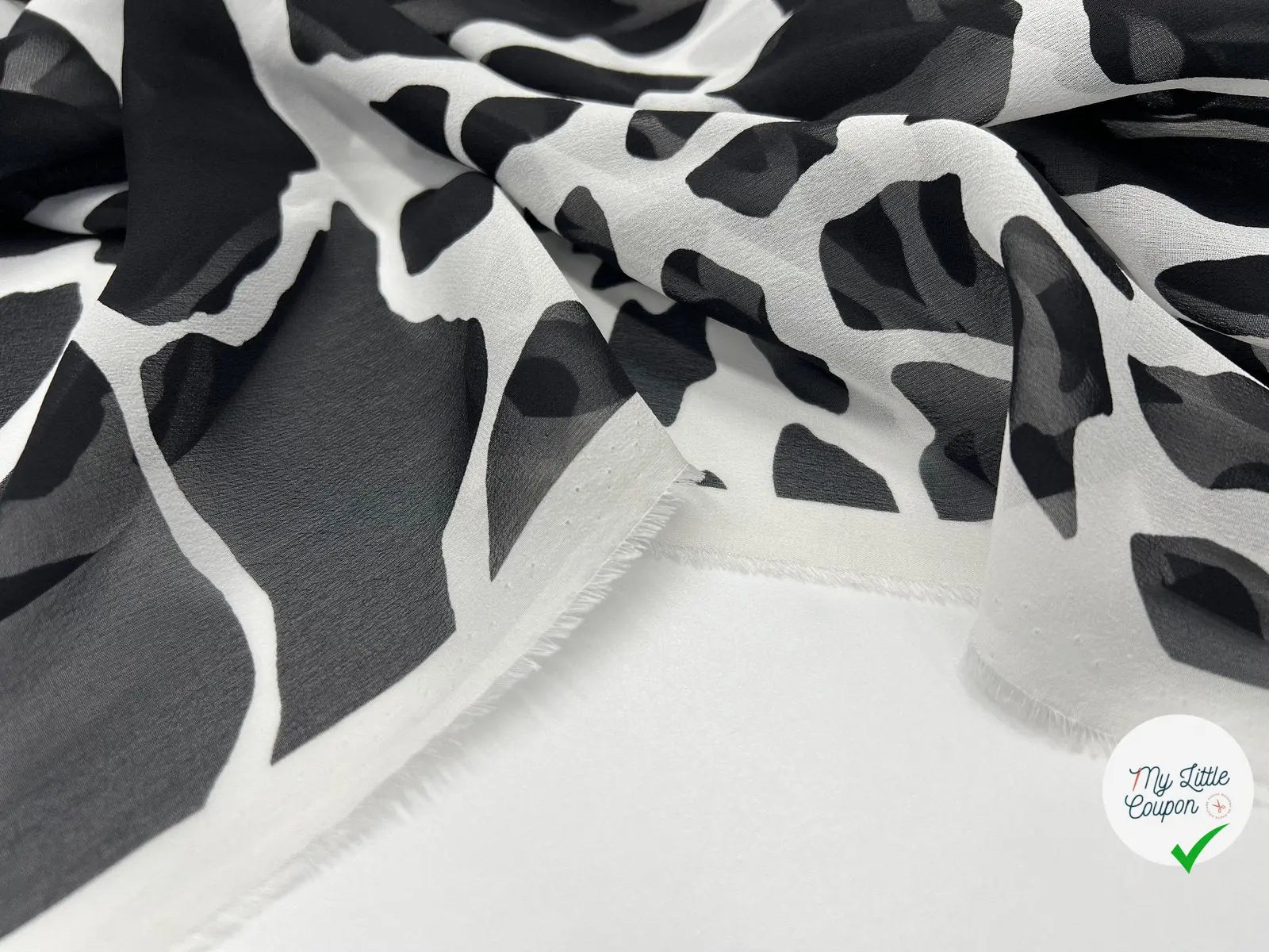 CRÊPE GEORGETTE DE SOIE IMPRIMÉ GIRAFE - My Little Coupon - tissu - coudre