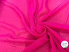 CREPE GEORGETTE DE SOIE ROSE FLASHY - My Little Coupon