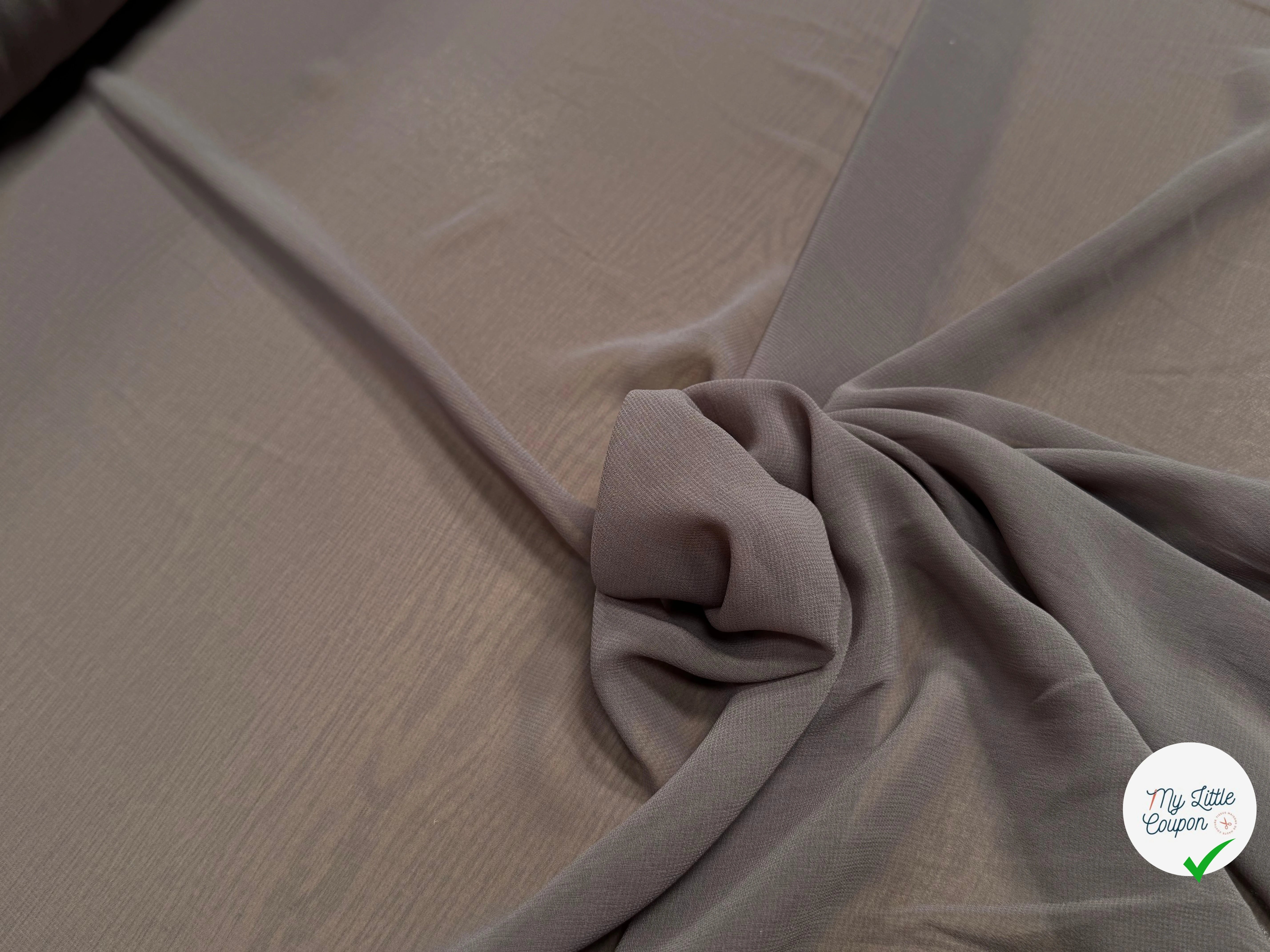CREPE GEORGETTE FLUIDE SAND - My Little Coupon