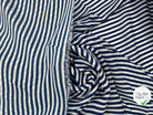 CRÊPE GEORGETTE RAYURES BLEU & BLANC MLC INTERN