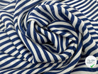 CRÊPE GEORGETTE RAYURES BLEU & BLANC MLC INTERN