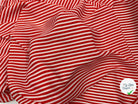 CRÊPE GEORGETTE RAYURES ROUGE & BLANC MLC INTERN