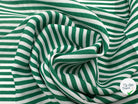 CRÊPE GEORGETTE RAYURES VERT BLANC MLC INTERN