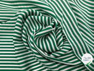 CRÊPE GEORGETTE RAYURES VERT BLANC MLC INTERN